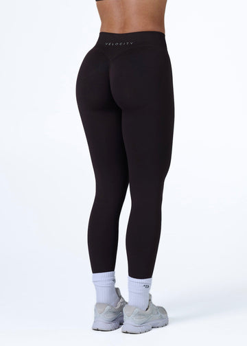 SIGNATURE INVISIBLE SCRUNCH LEGGINGS - ESPRESSO