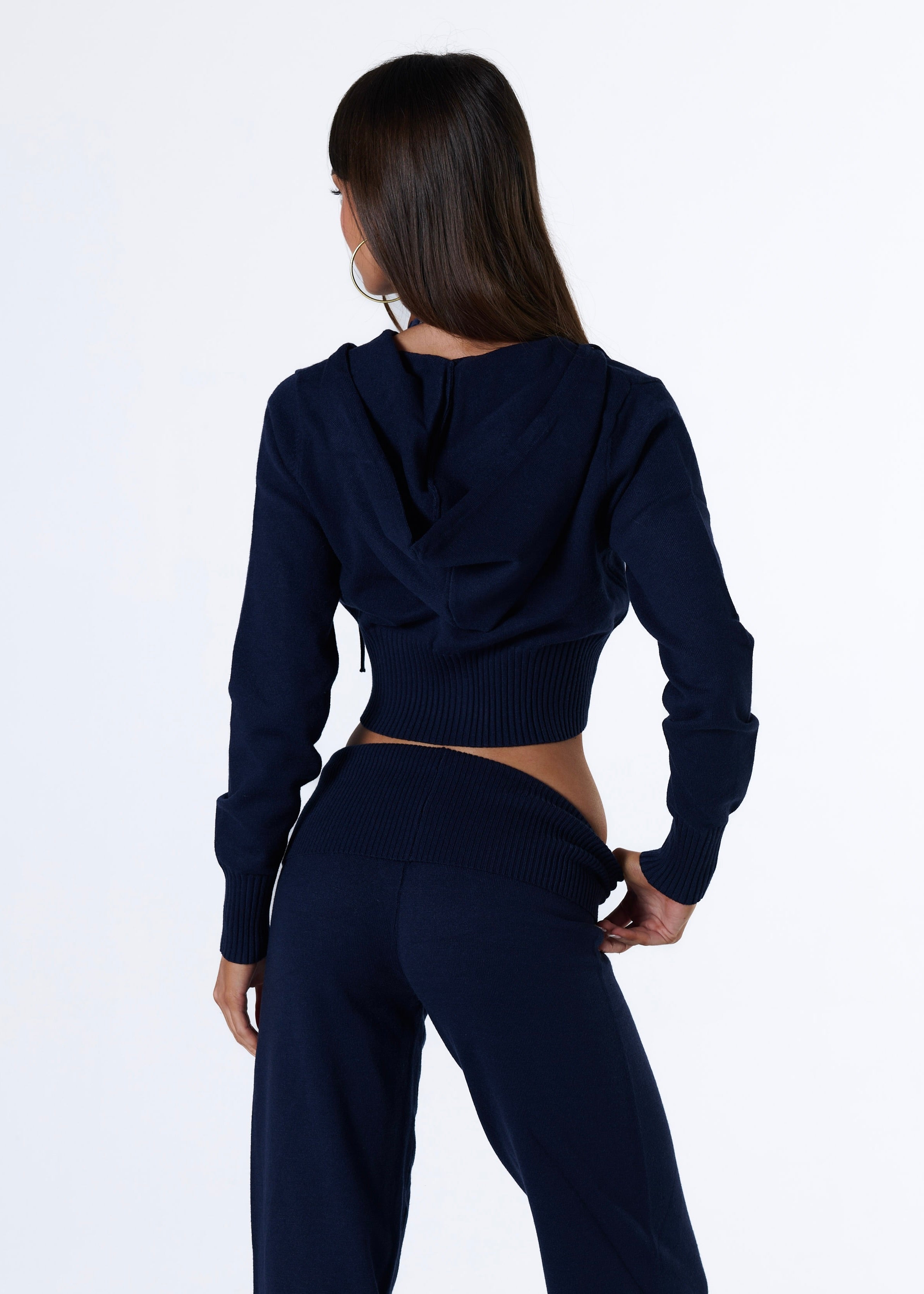 OFF DUTY CROP ZIP - MIDNIGHT