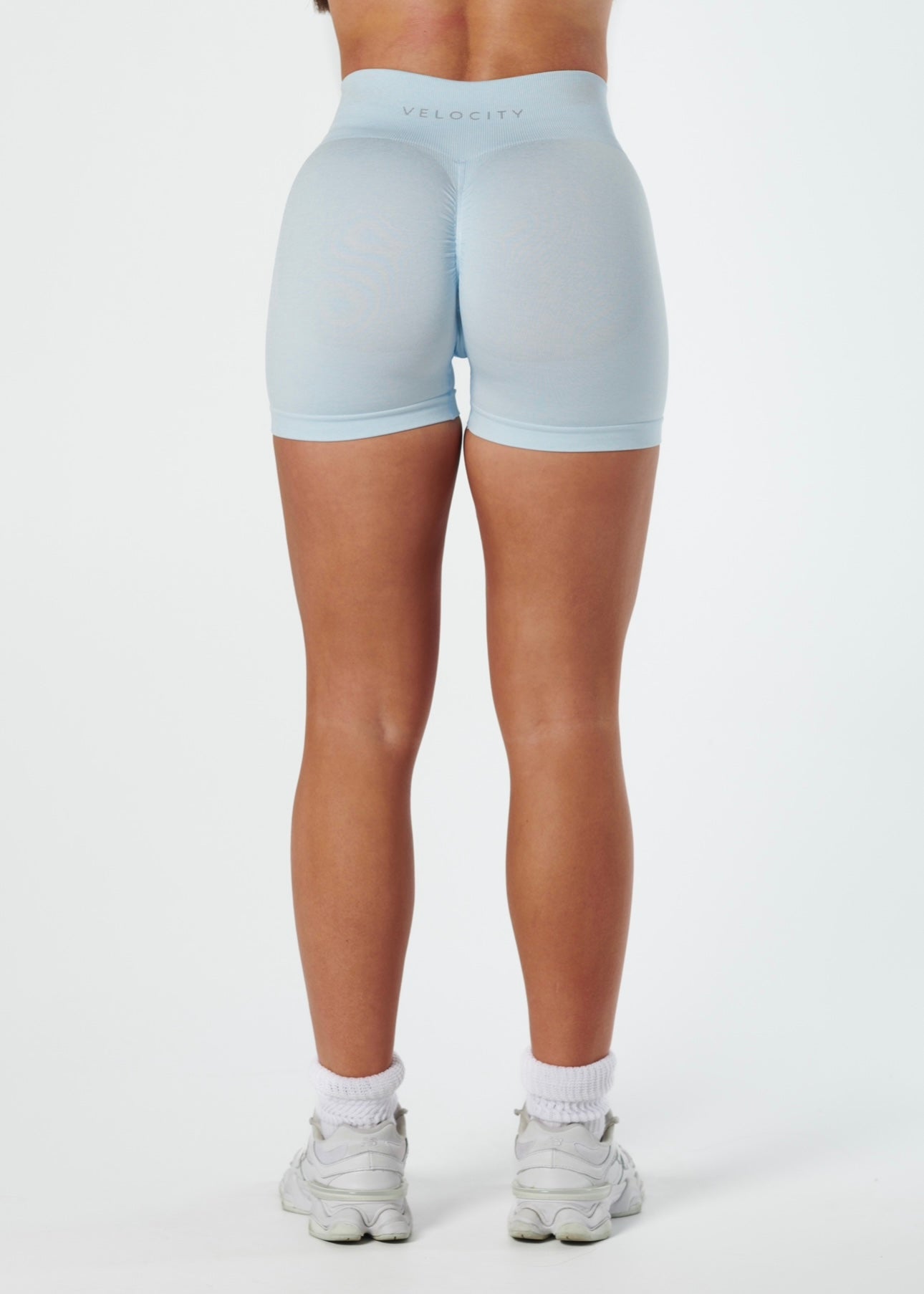 LUXE SCRUNCH SHORTS - SKY