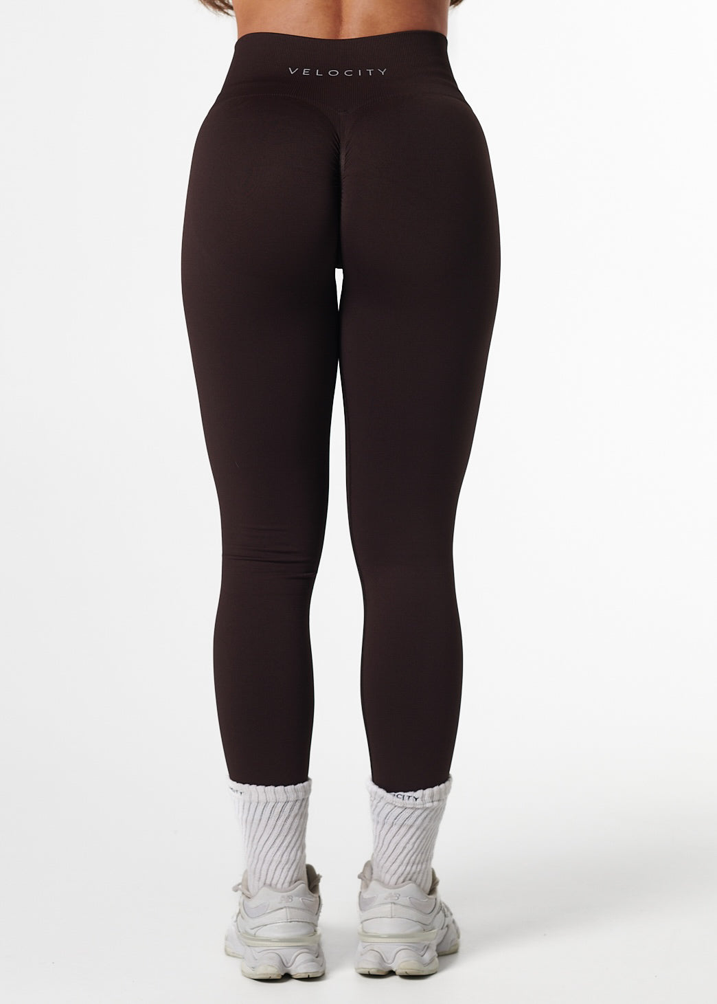 SIGNATURE SCRUNCH LEGGINGS HIGH RISE - ESPRESSO