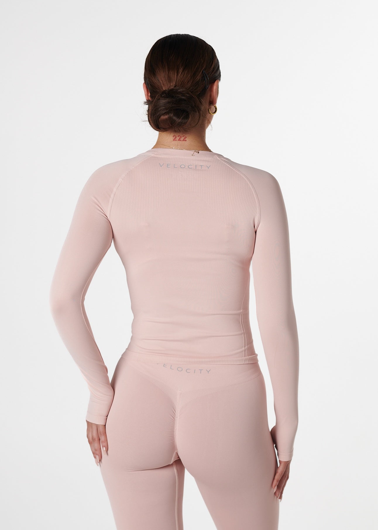SILHOUETTE FITTED LONG SLEEVE - BLUSH