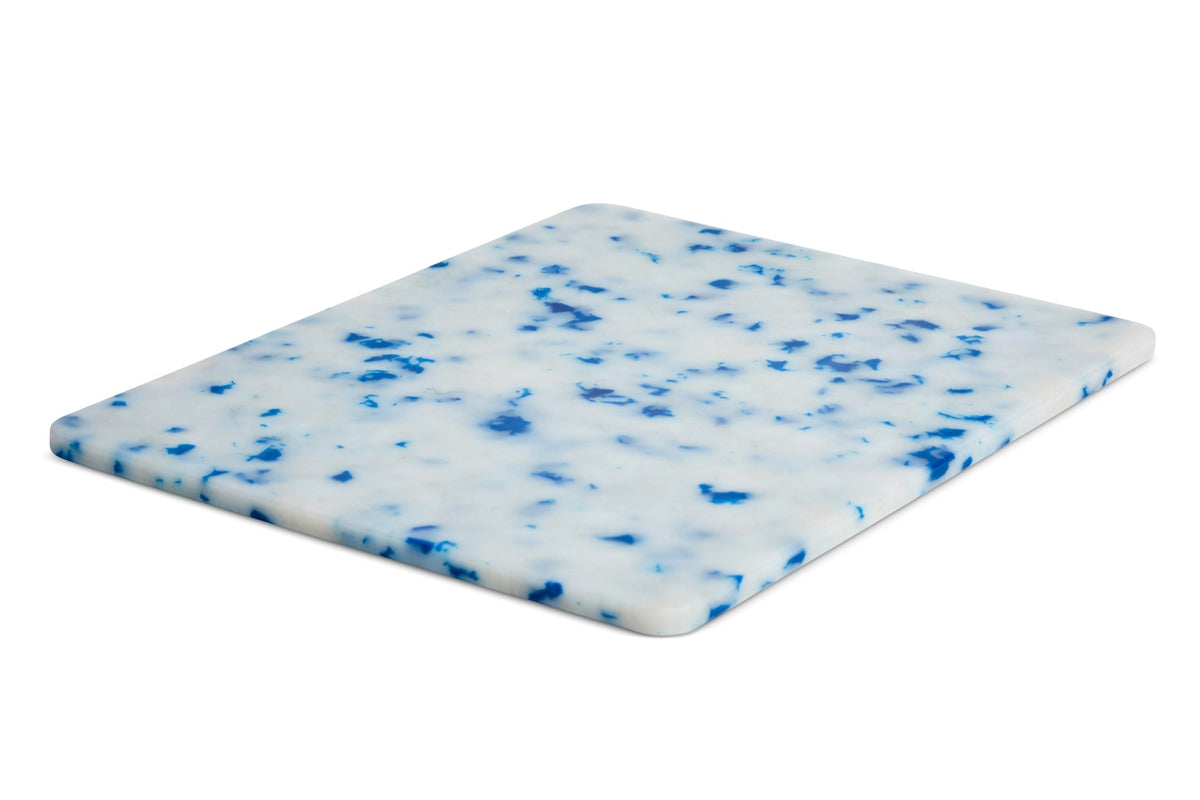 Recycled Plastic Cutting Board Blue Confetti (Medium)