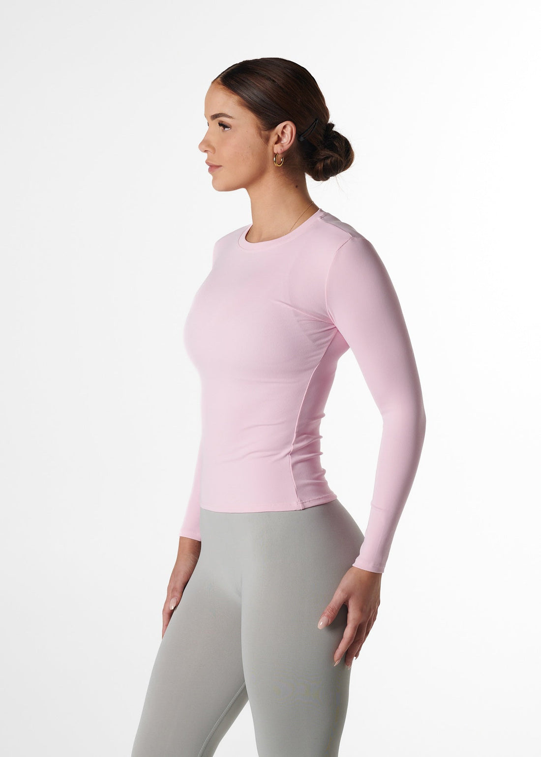 RIBBED LONG SLEEVE - STRAWBERRY