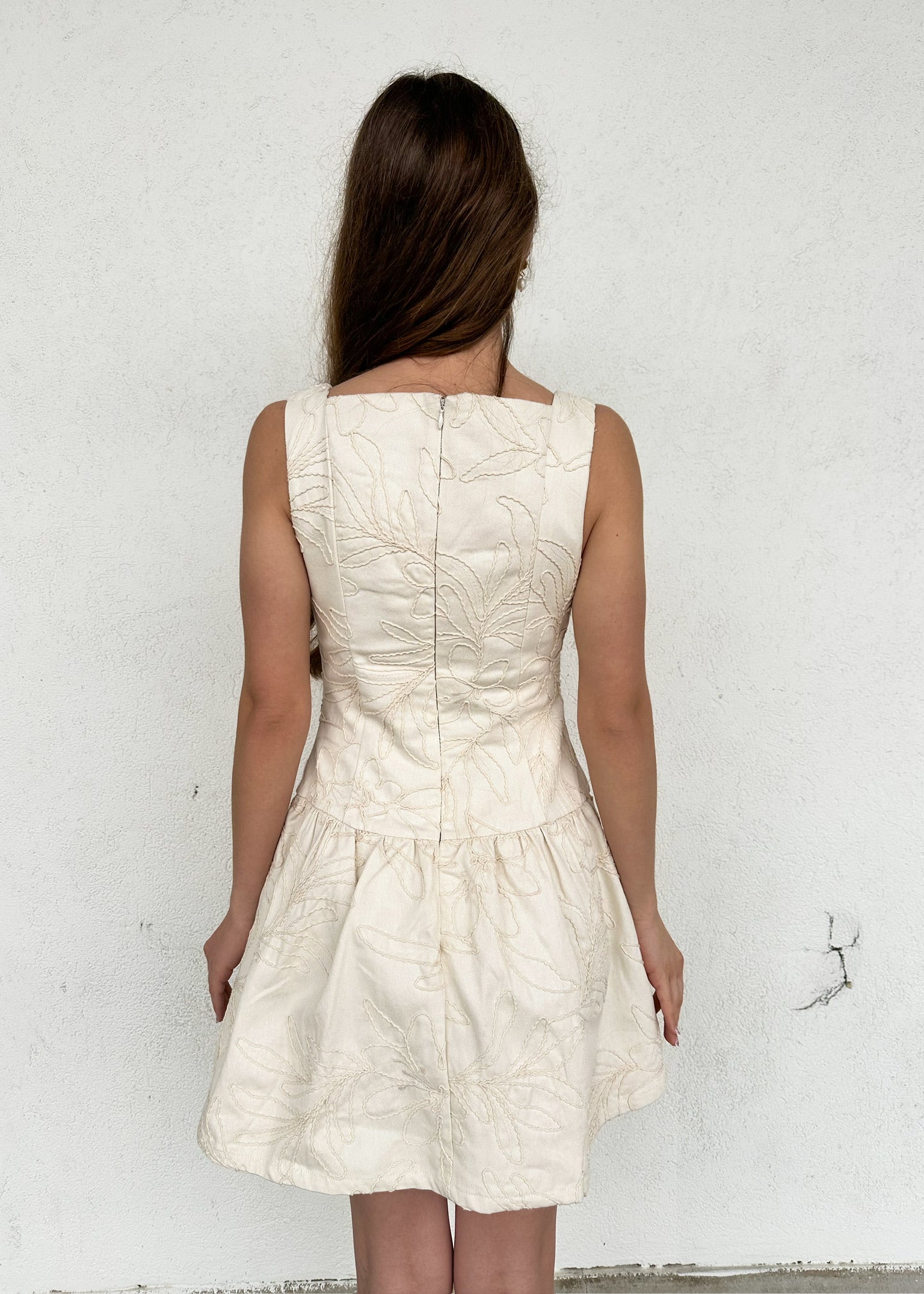 SELENA EMBROIDERED MINI DRESS