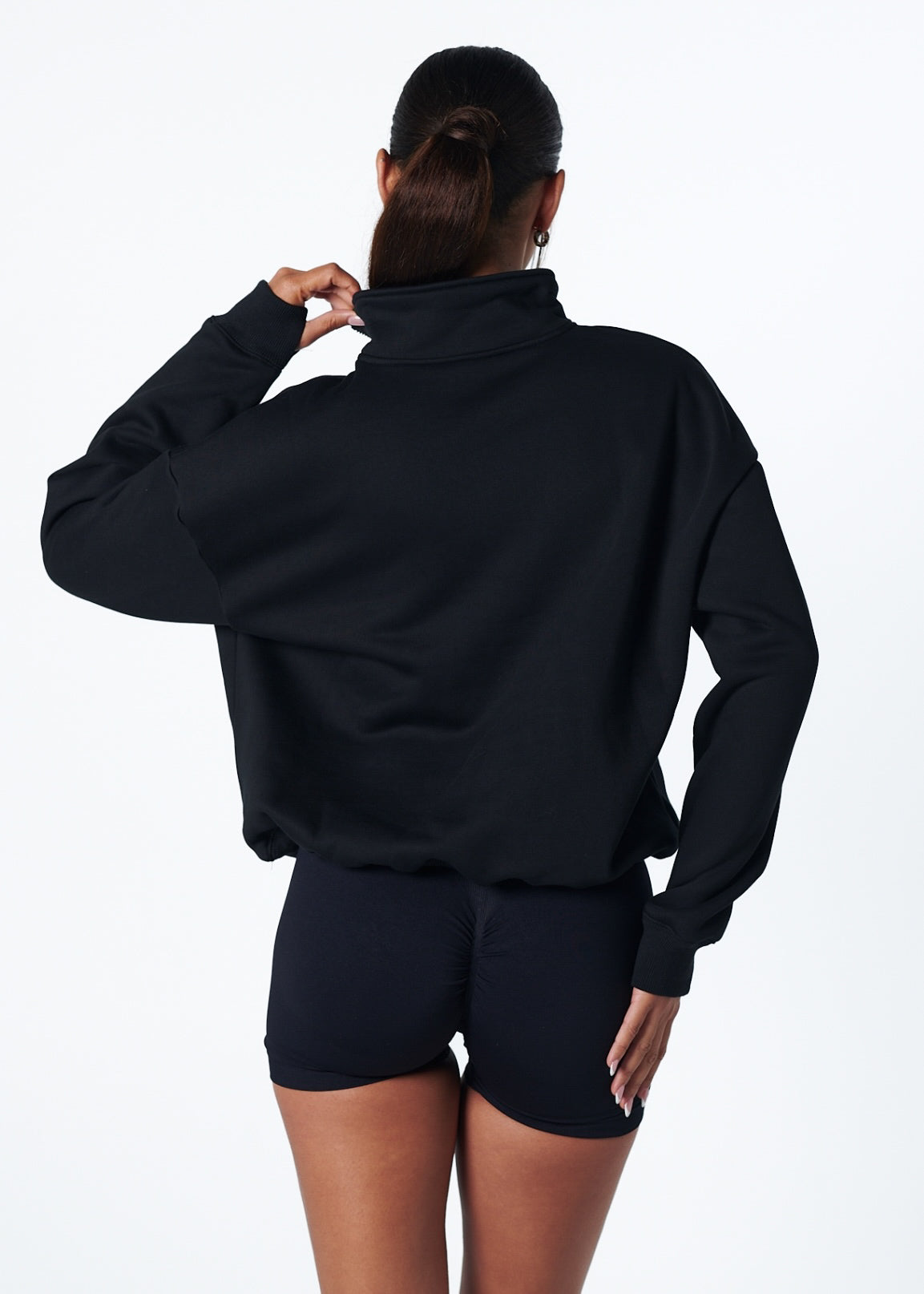 VELO FLEECE QUARTER ZIP - BLACK