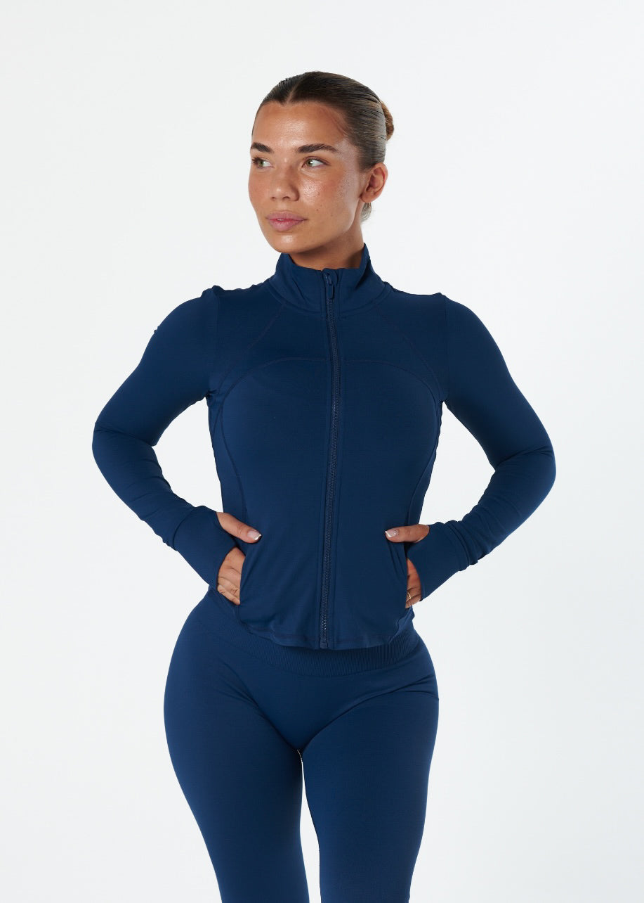 SIGNATURE ZIP JACKET - DEEP BLUE