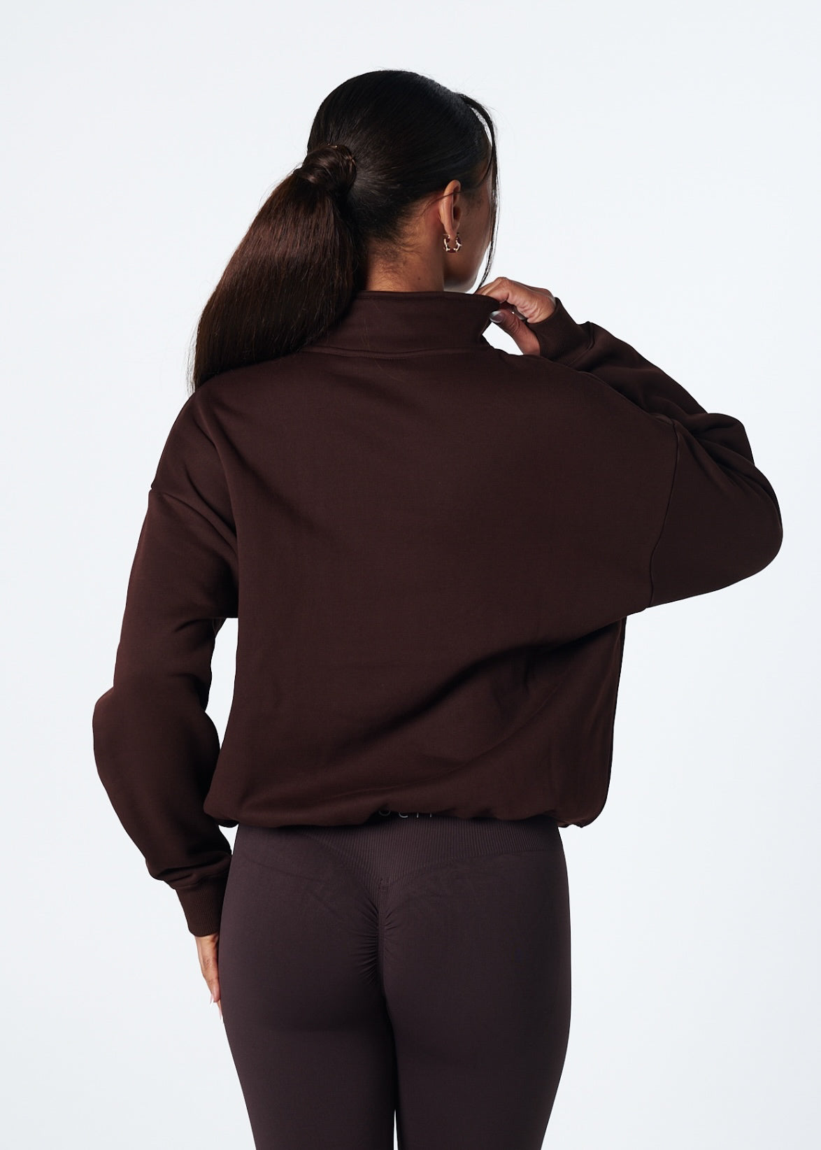 VELO FLEECE QUARTER ZIP - ESPRESSO