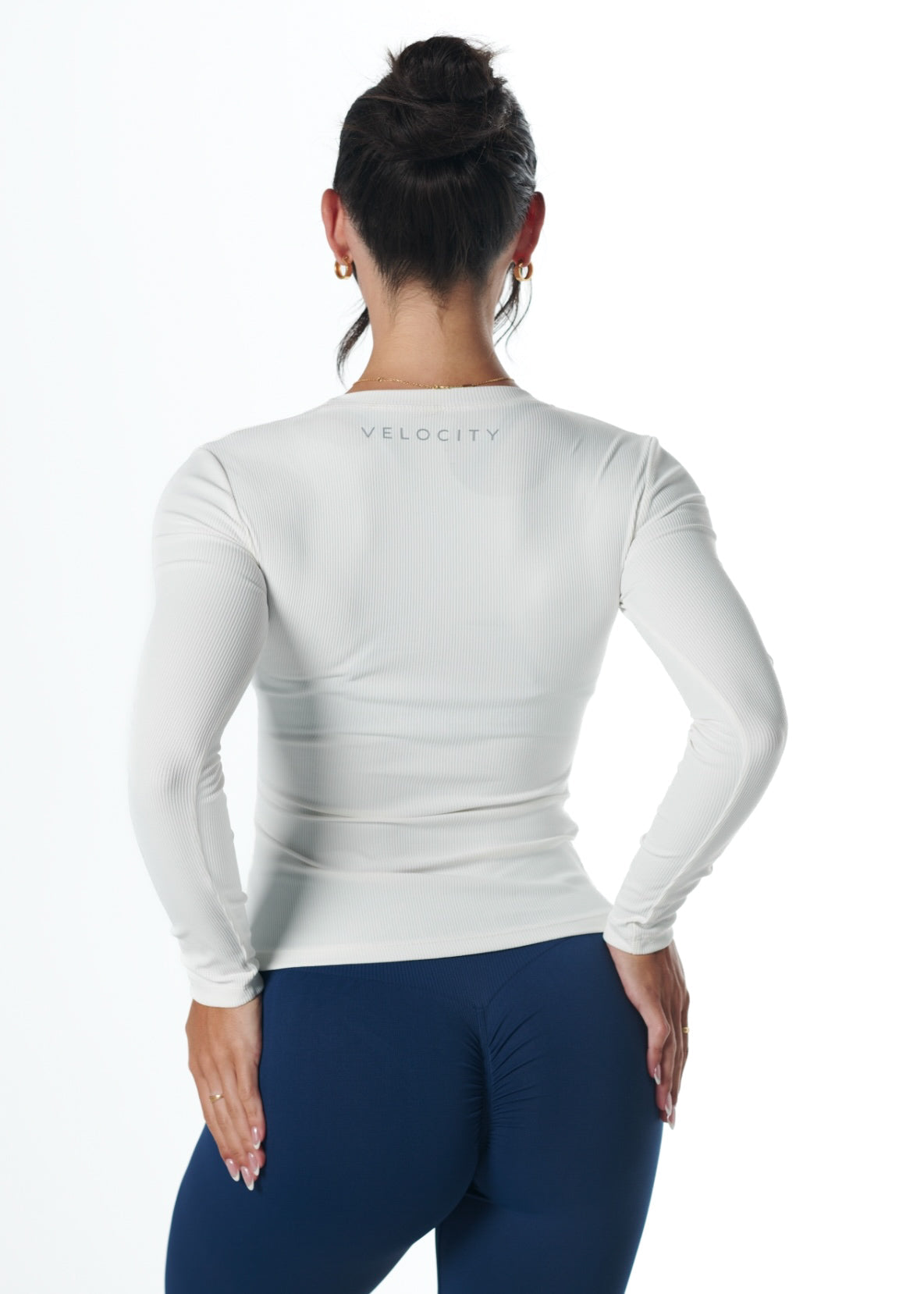 RIBBED LONG SLEEVE - WHITE