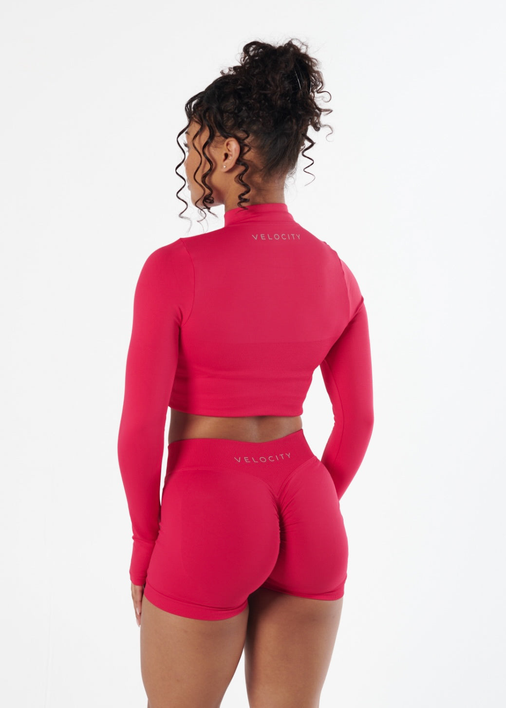 SIGNATURE SEAMLESS ZIP - CHERRY