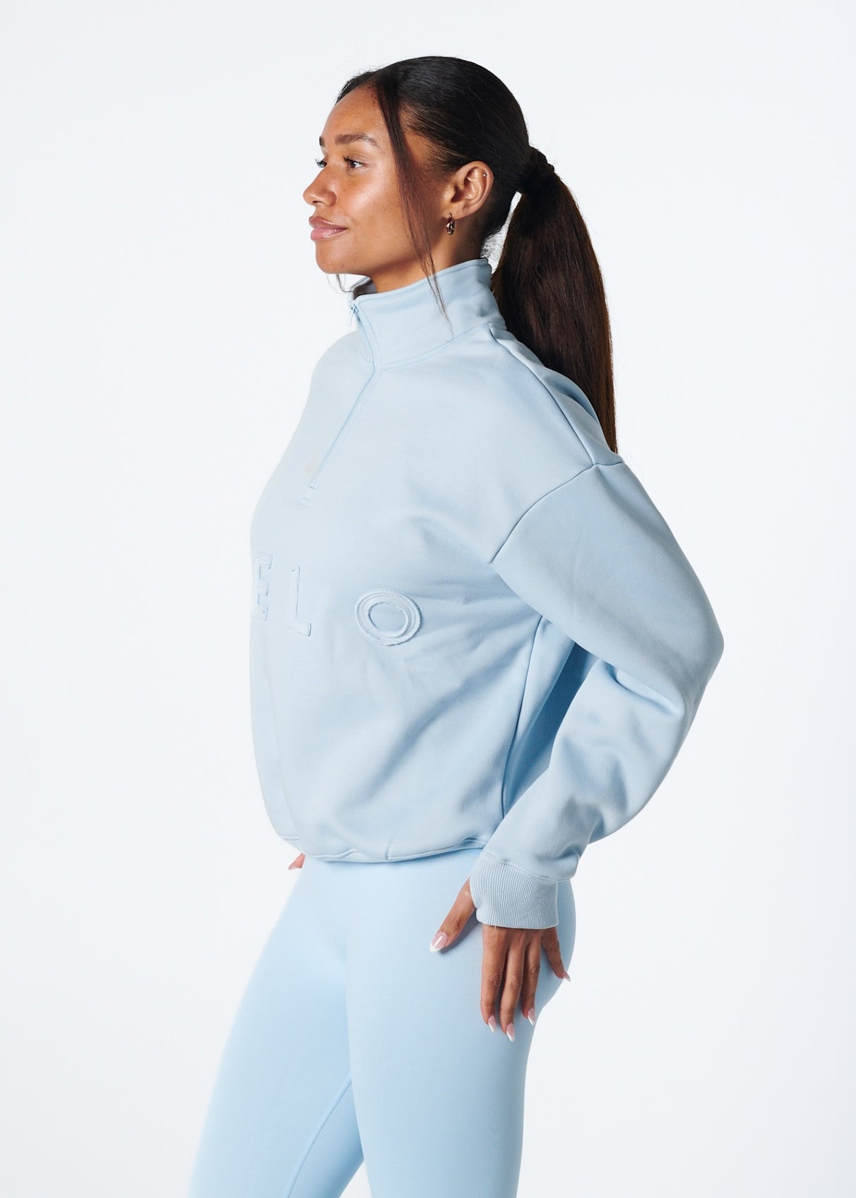 VELO FLEECE QUARTER ZIP - SKY