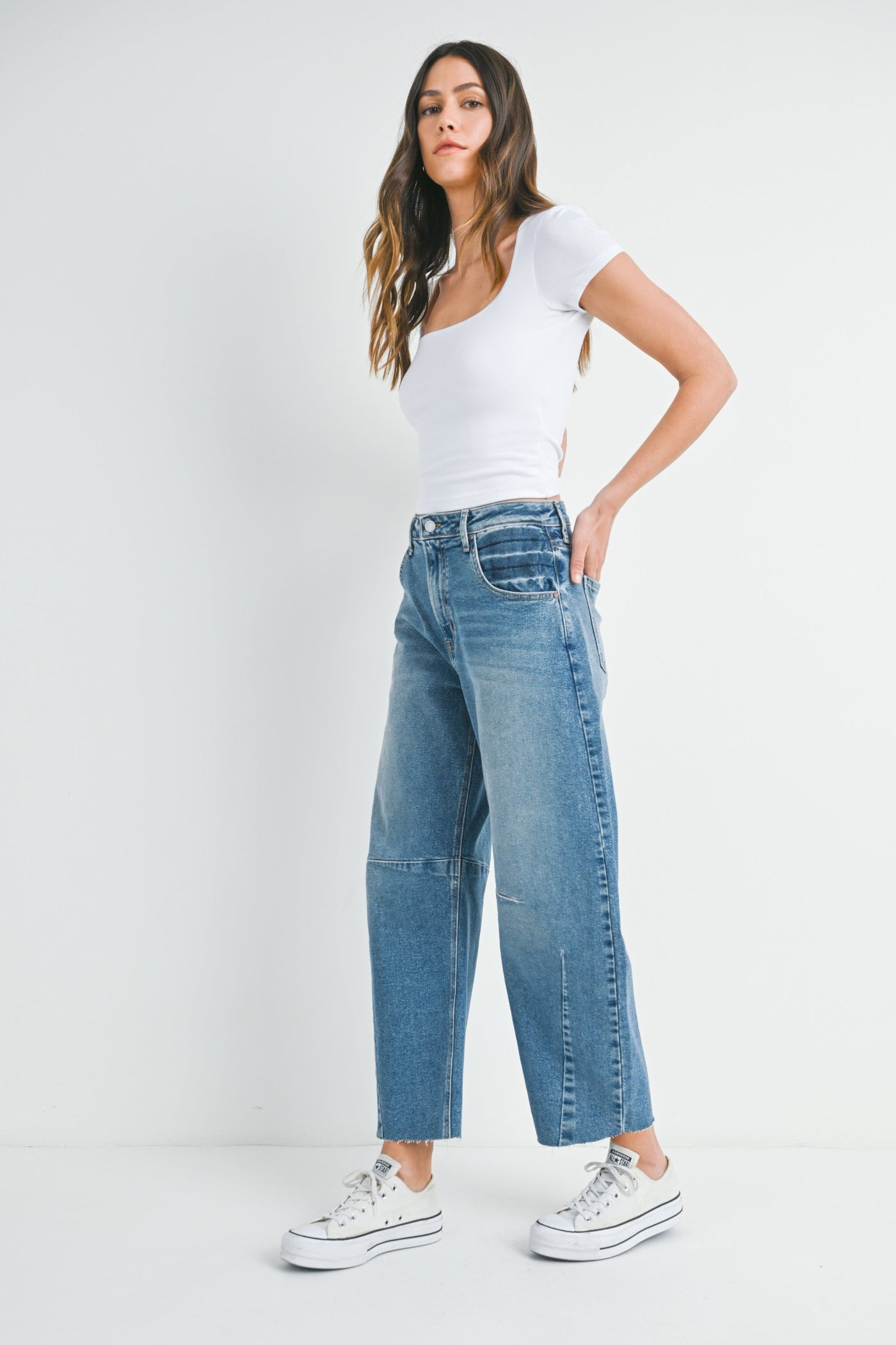 HAZEL BARREL JEANS