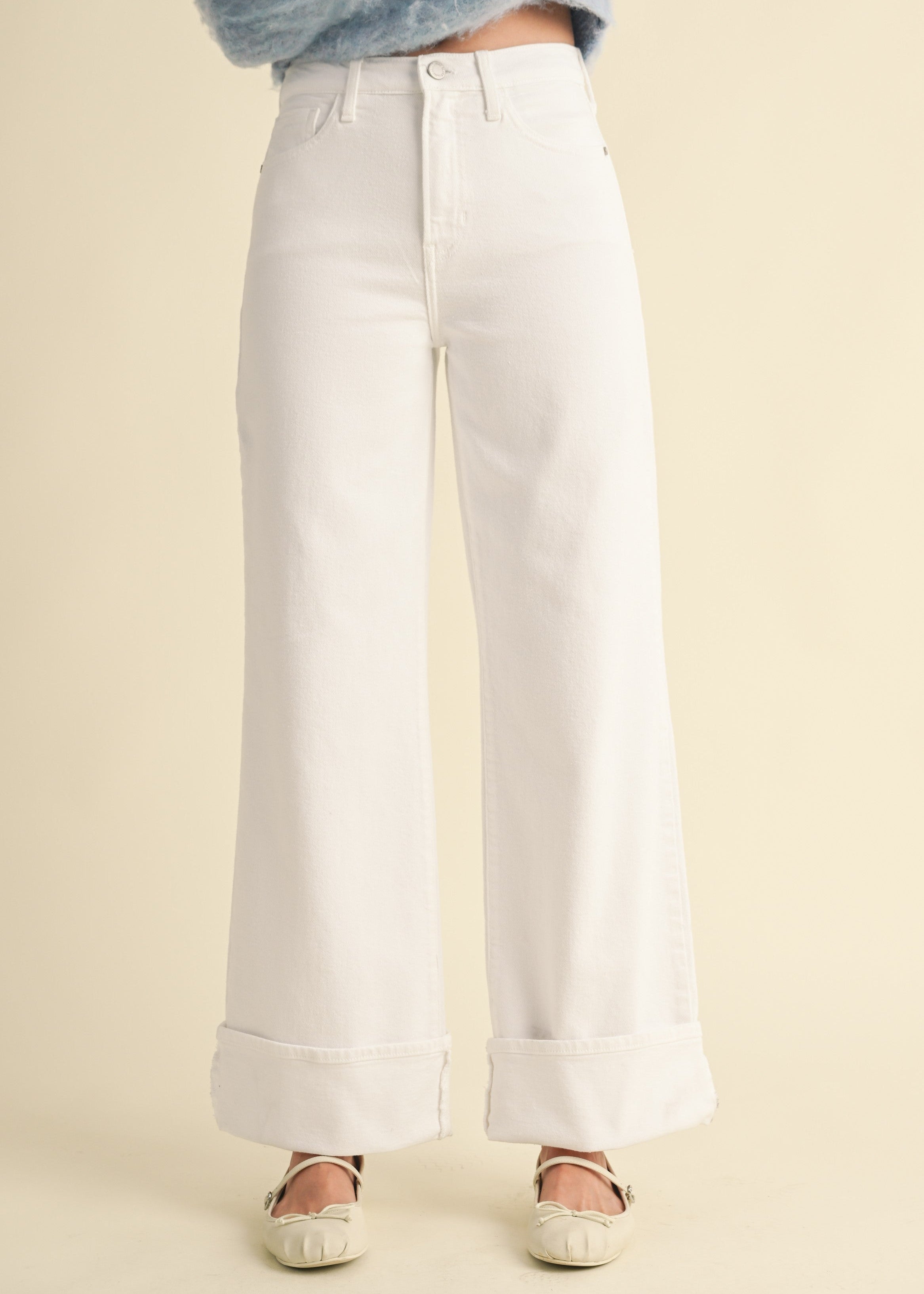 CLAIRE WHITE PALAZZO JEANS