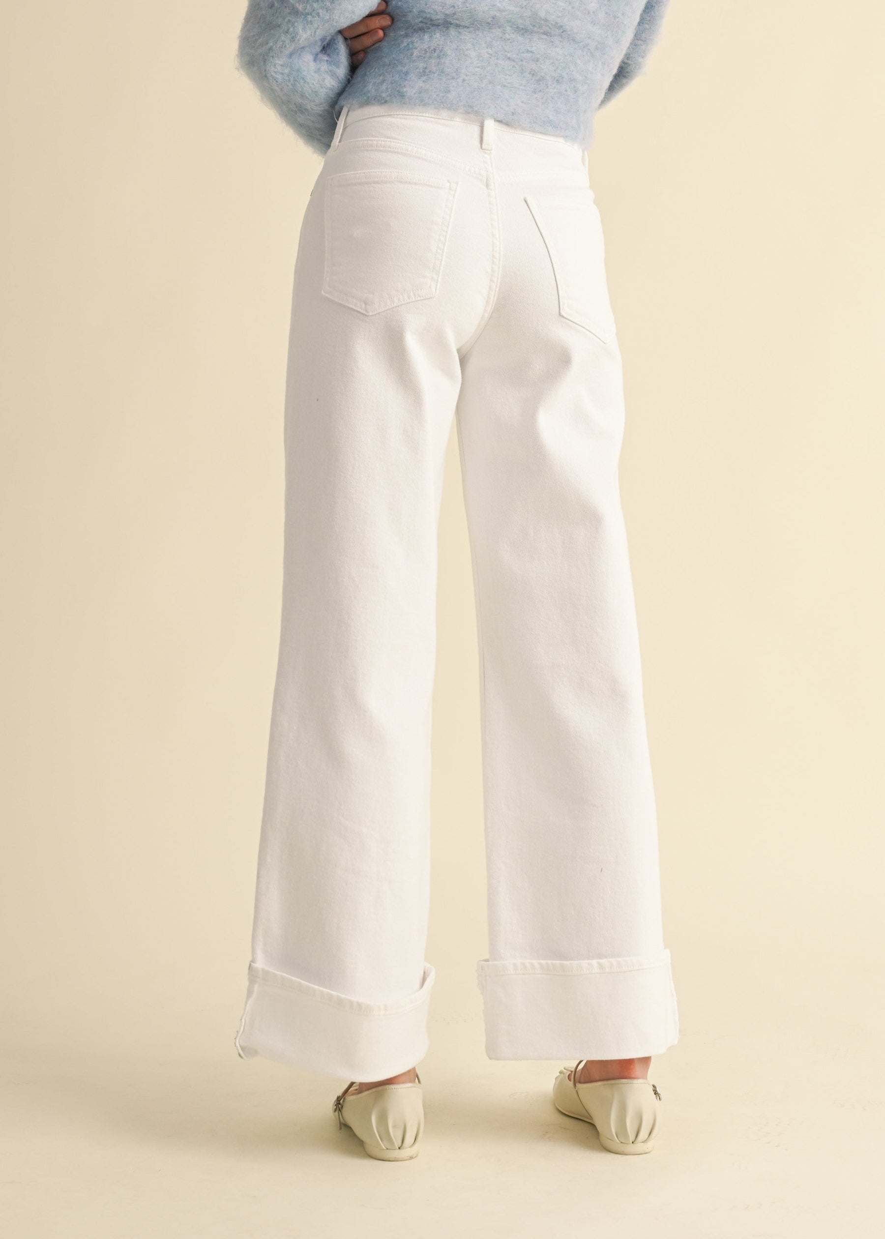 CLAIRE WHITE PALAZZO JEANS