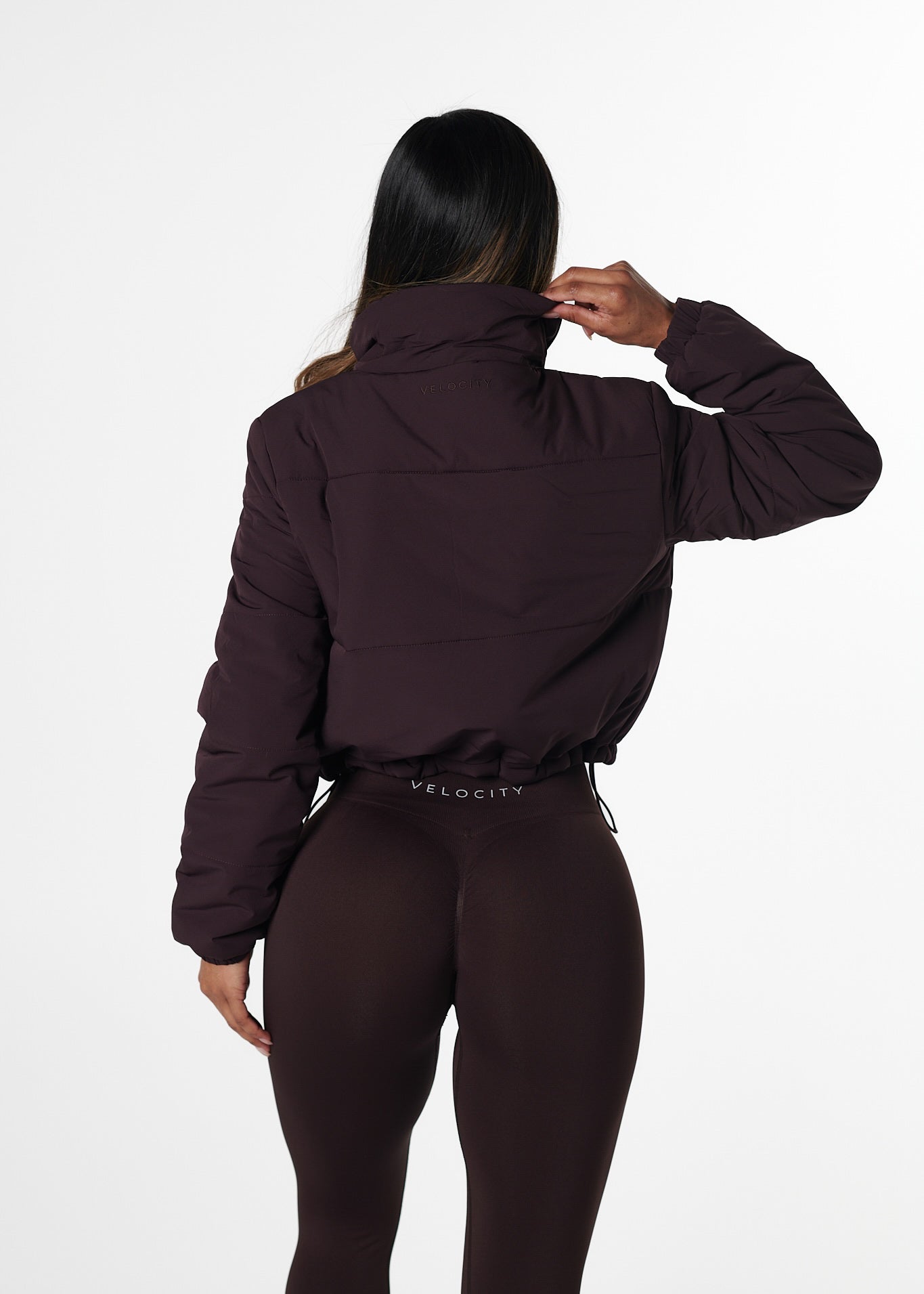 CROPPED PUFFER - ESPRESSO