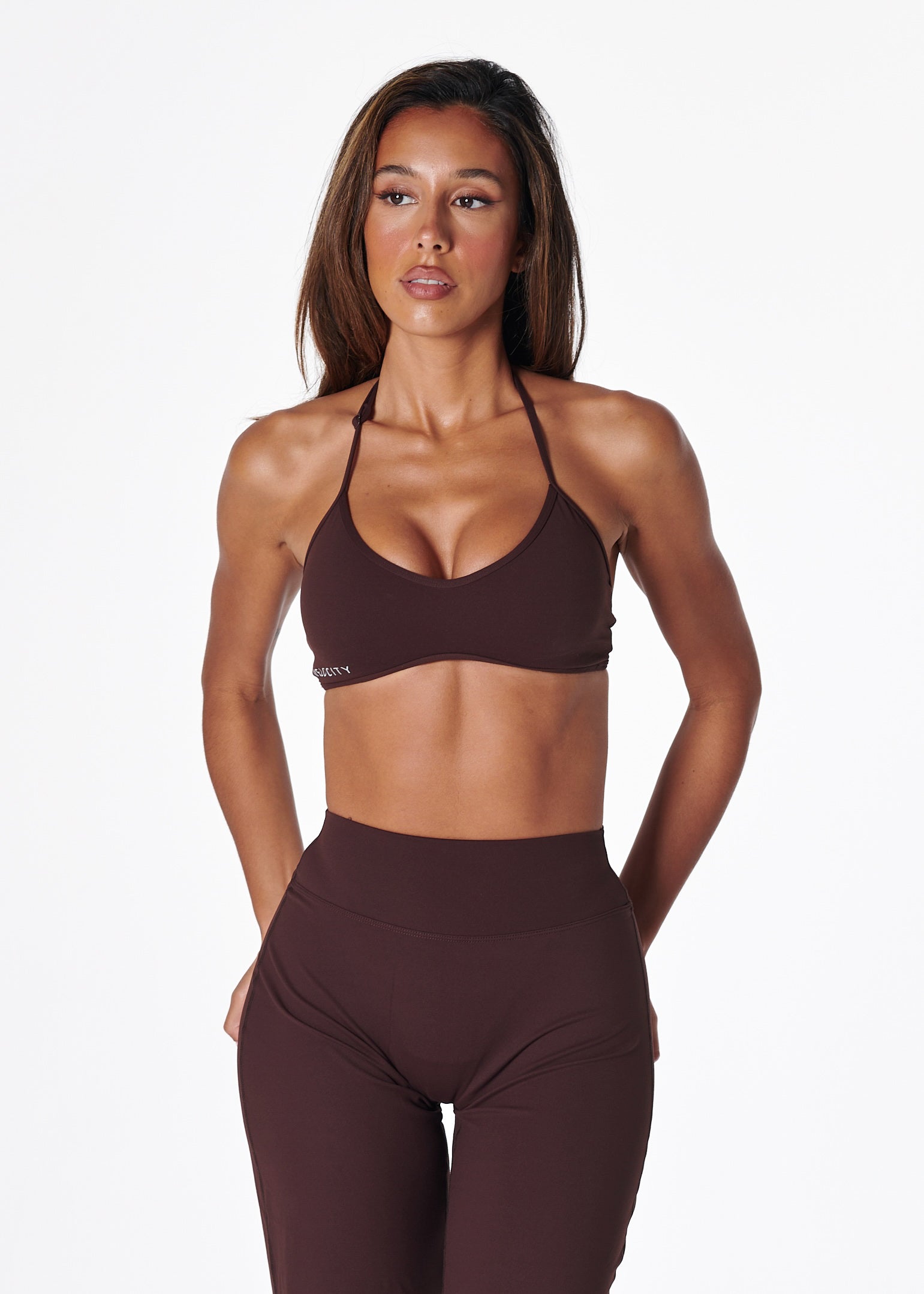 FORM HALTER BRA - ESPRESSO