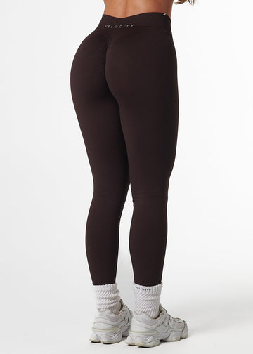 SIGNATURE SCRUNCH LEGGINGS - ESPRESSO