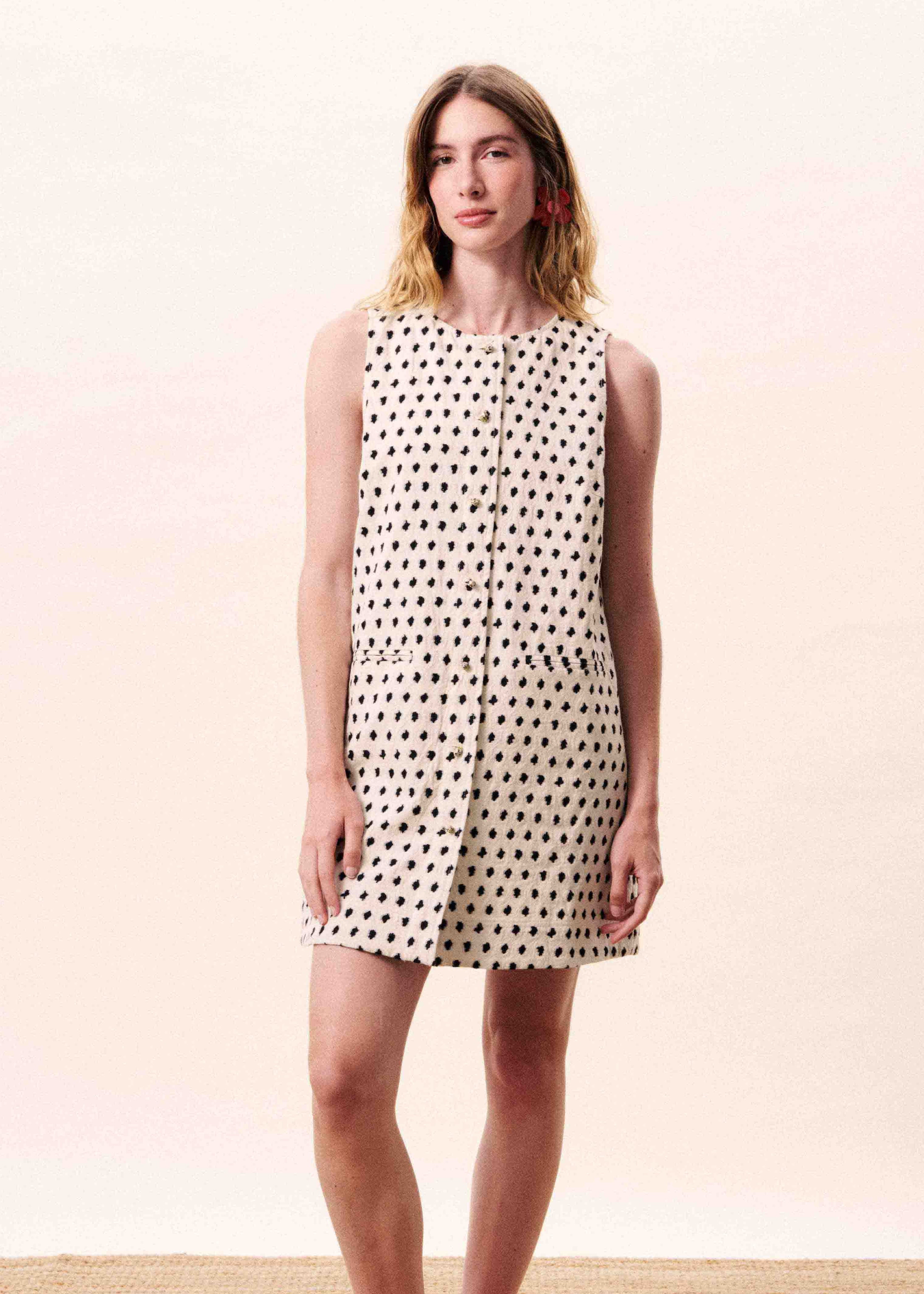 TAMARINIA CREAM DIAMOND DRESS