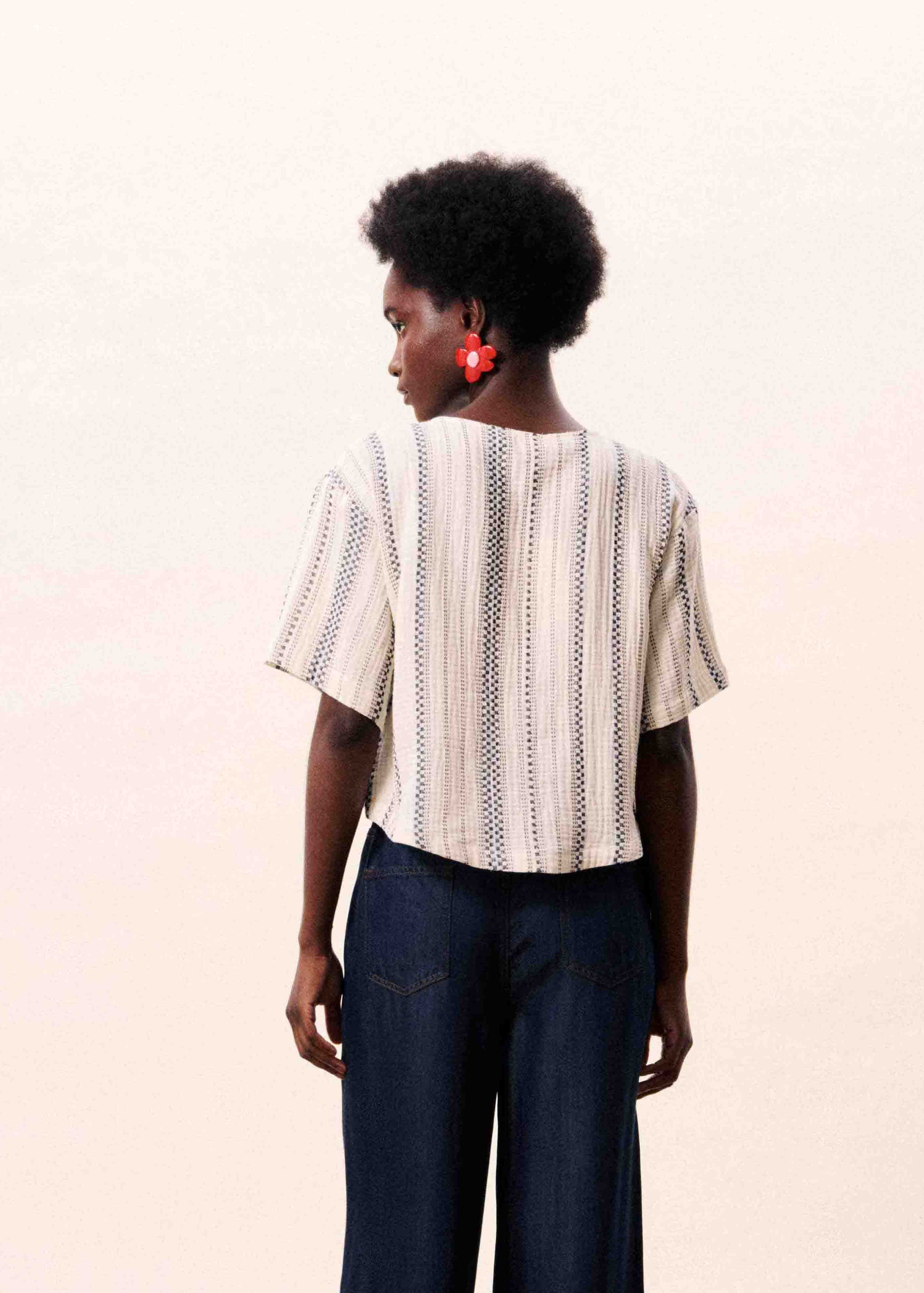 VALEA CREAM STRIPE TOP