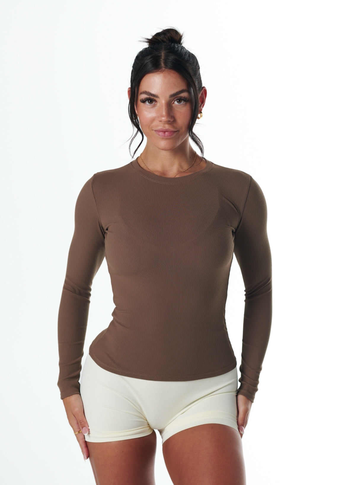 RIBBED LONG SLEEVE - OAK