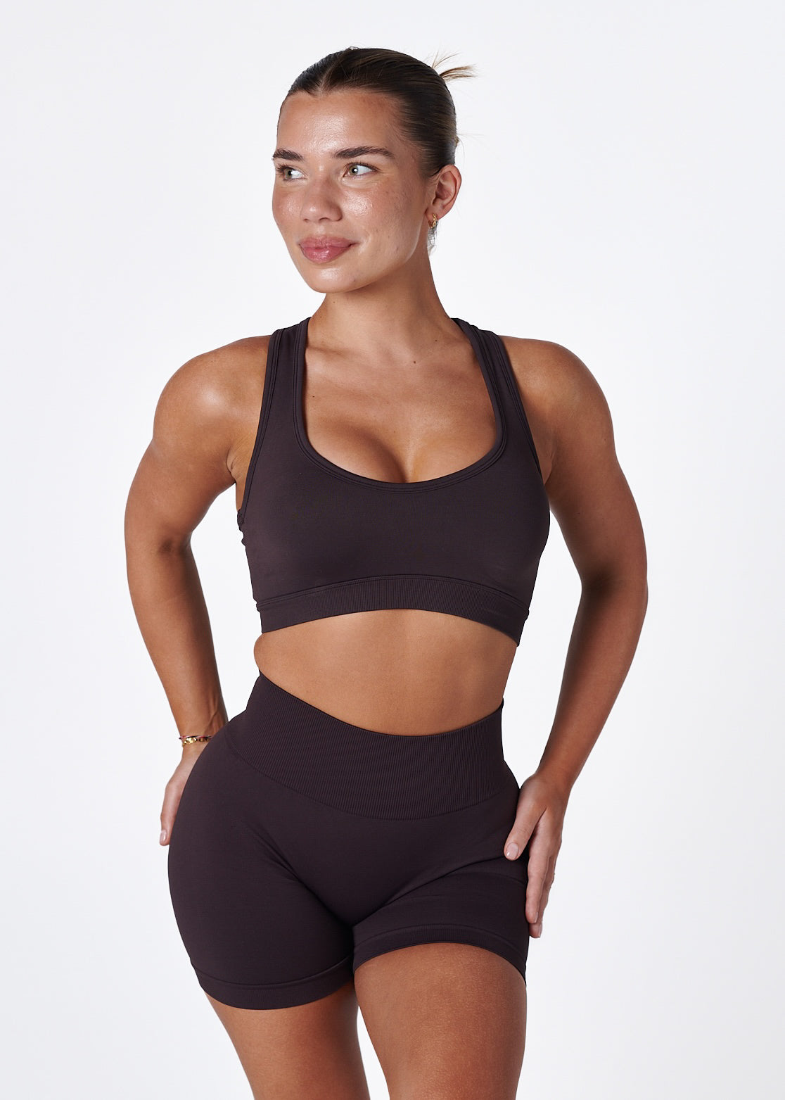 SIGNATURE SPORT BRA - ESPRESSO