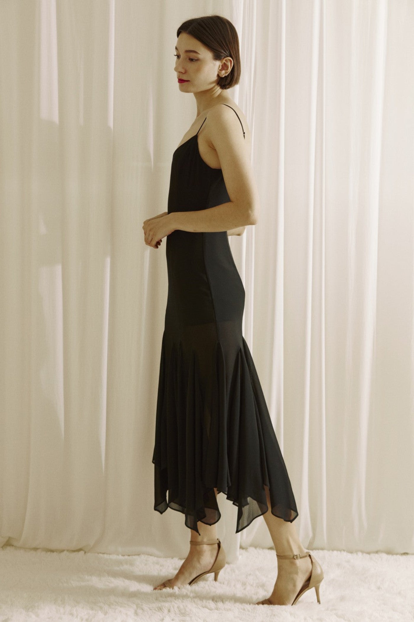 BROOKE BLACK MIDI DRESS