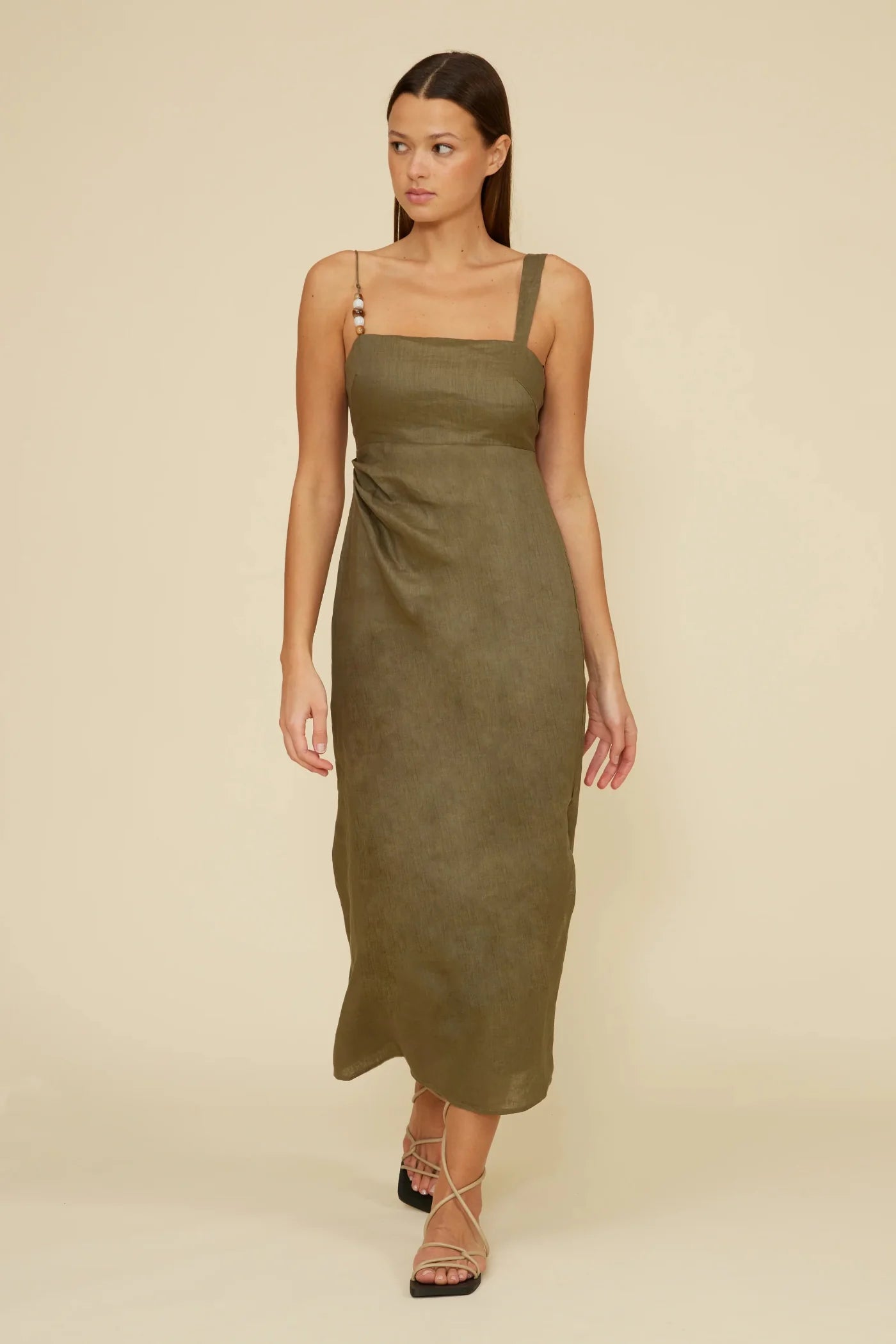 FALLON LINEN MIDI DRESS