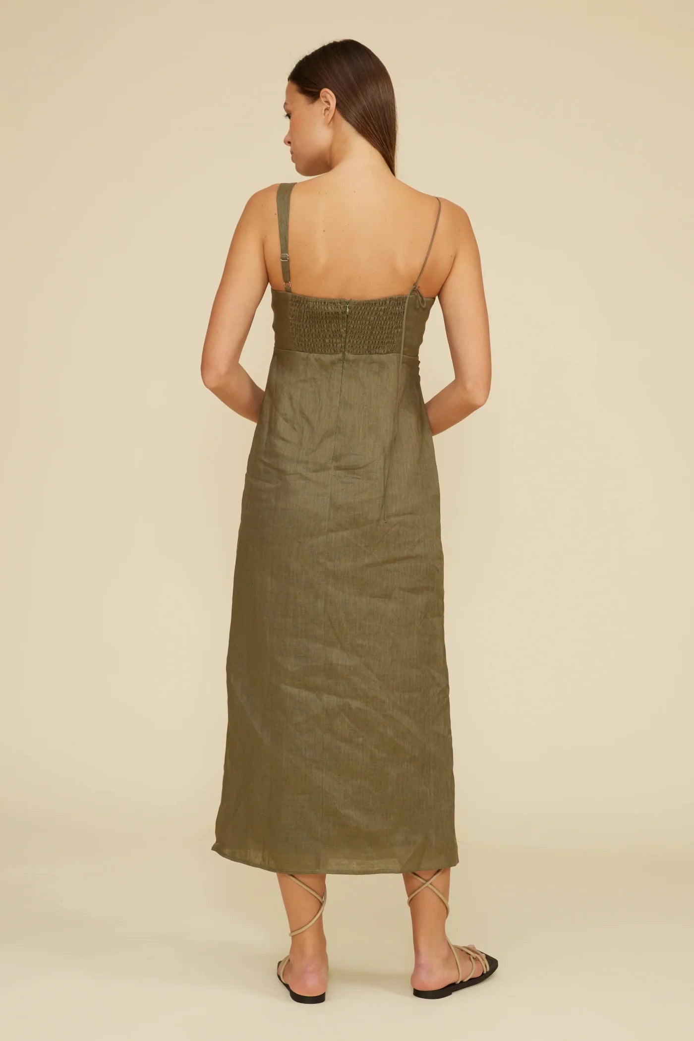 FALLON LINEN MIDI DRESS