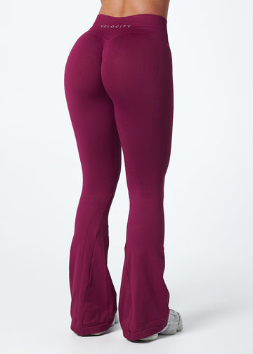 SIGNATURE SCRUNCH FLARES - BERRY