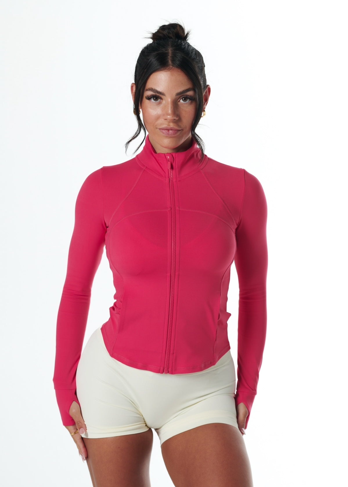 SIGNATURE ZIP JACKET - CHERRY