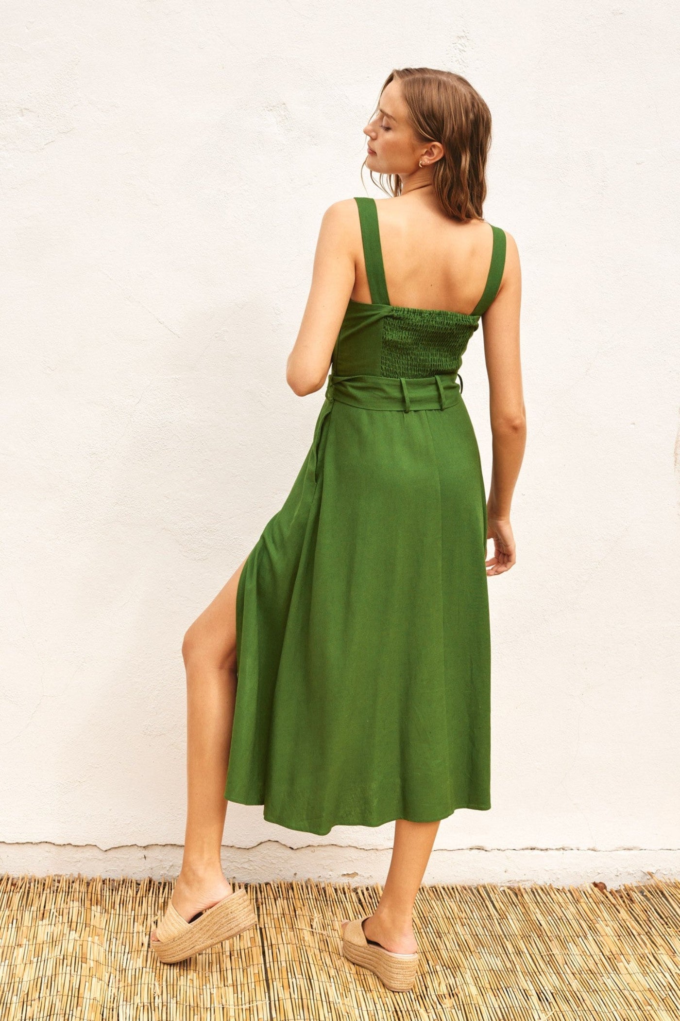 HAZEL SLIT MIDI DRESS