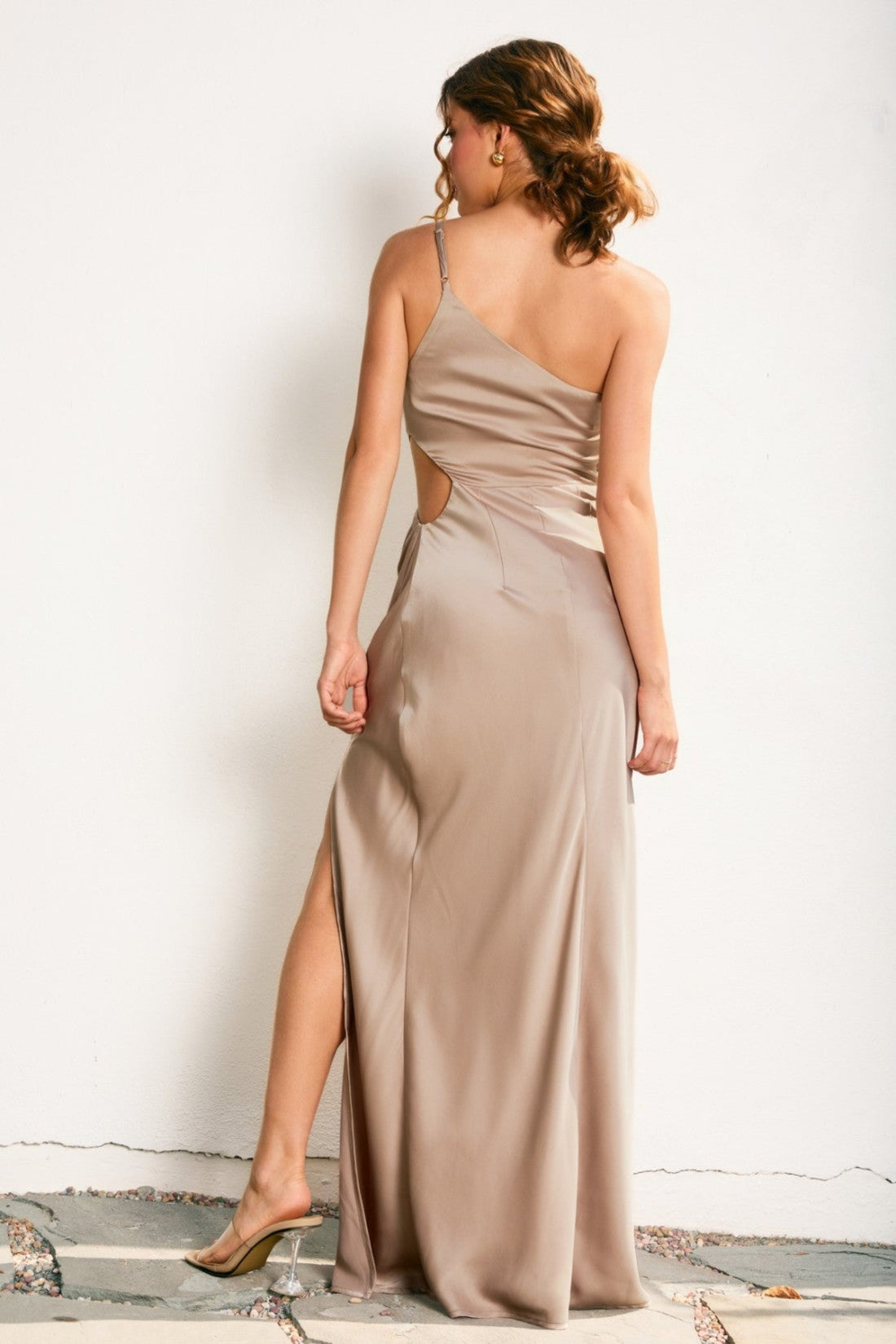 HILLARY SATIN MAXI DRESS