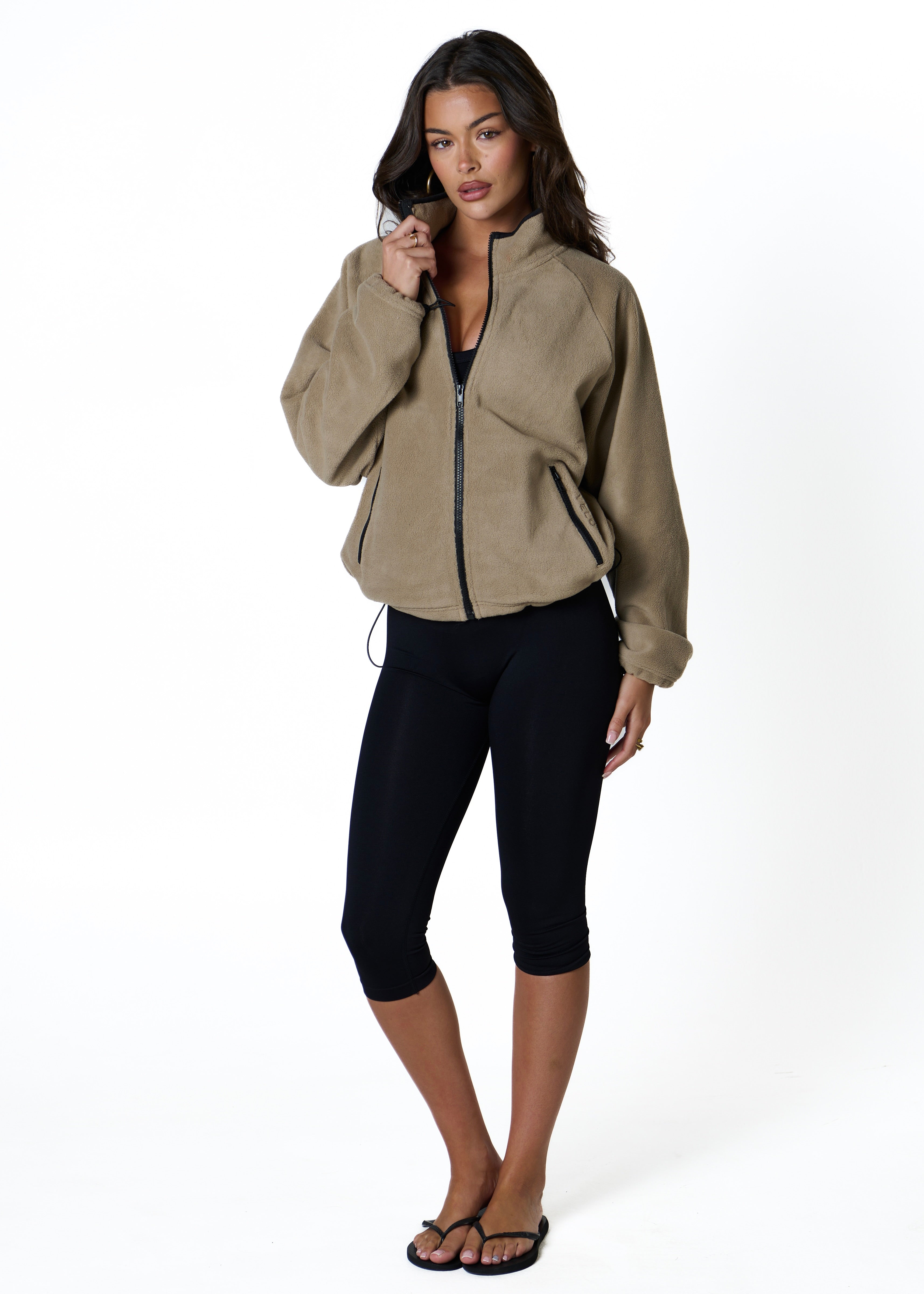FLEECE ZIP - LATTE