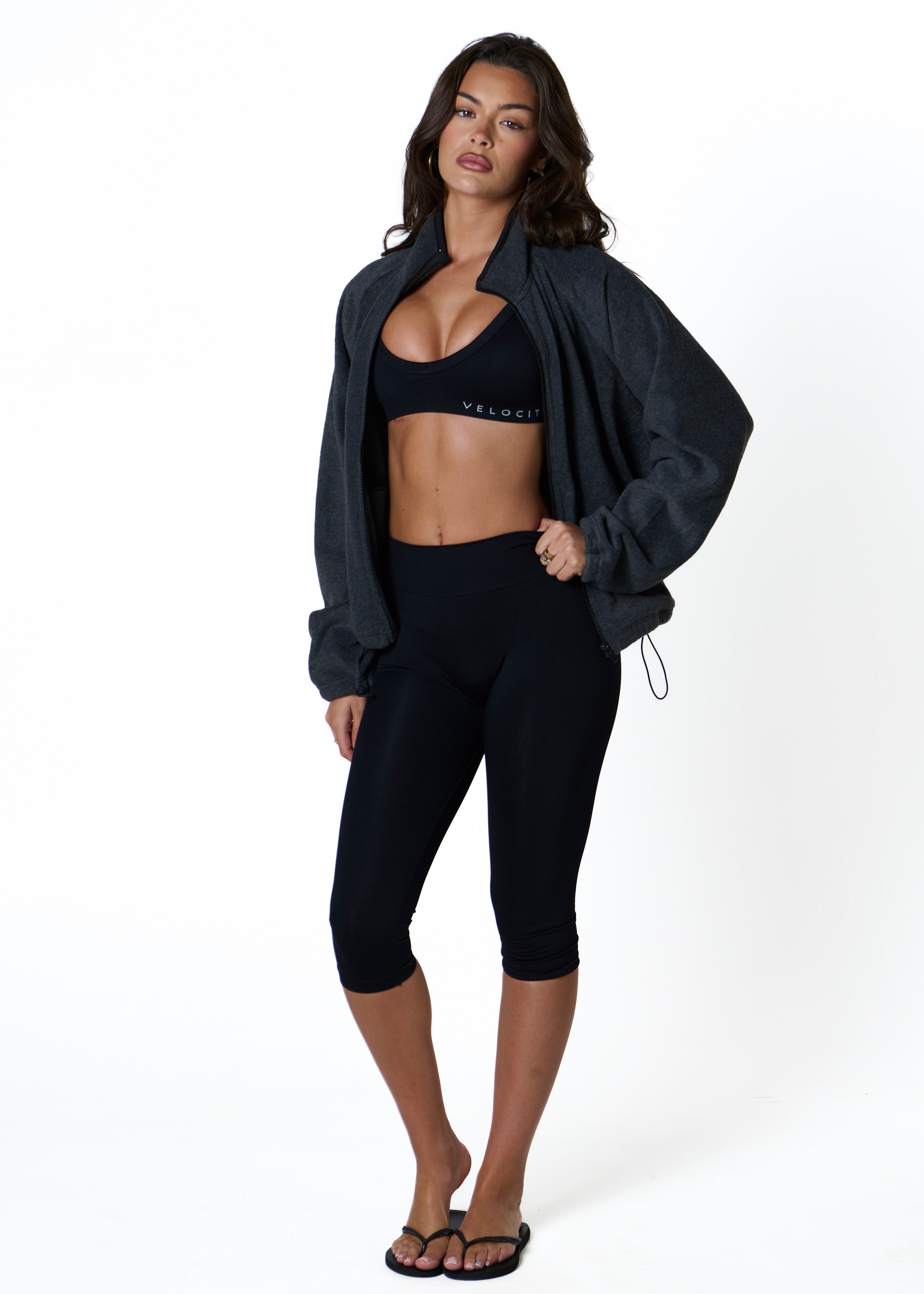 FLEECE ZIP - CHARCOAL