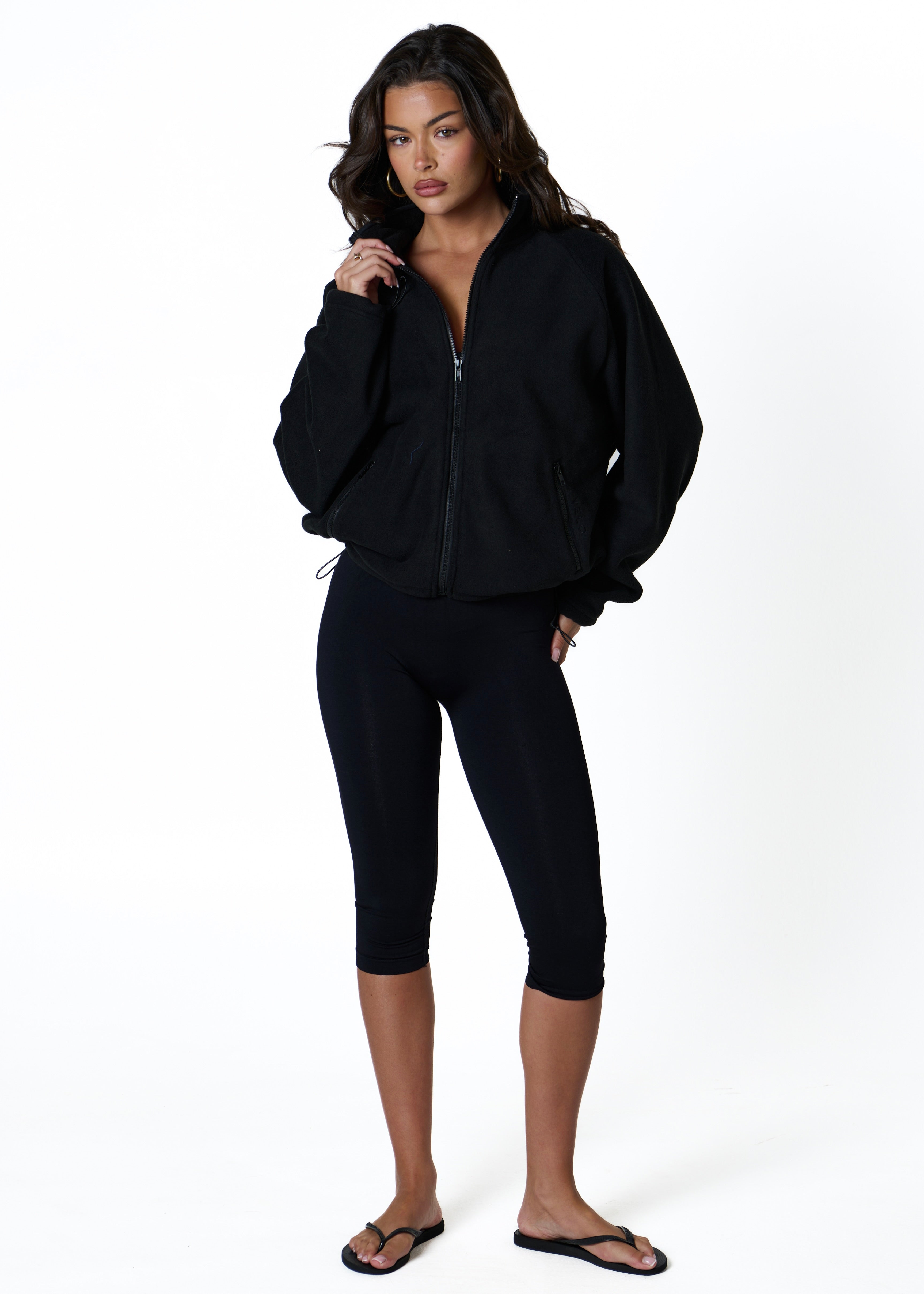 FLEECE ZIP - BLACK