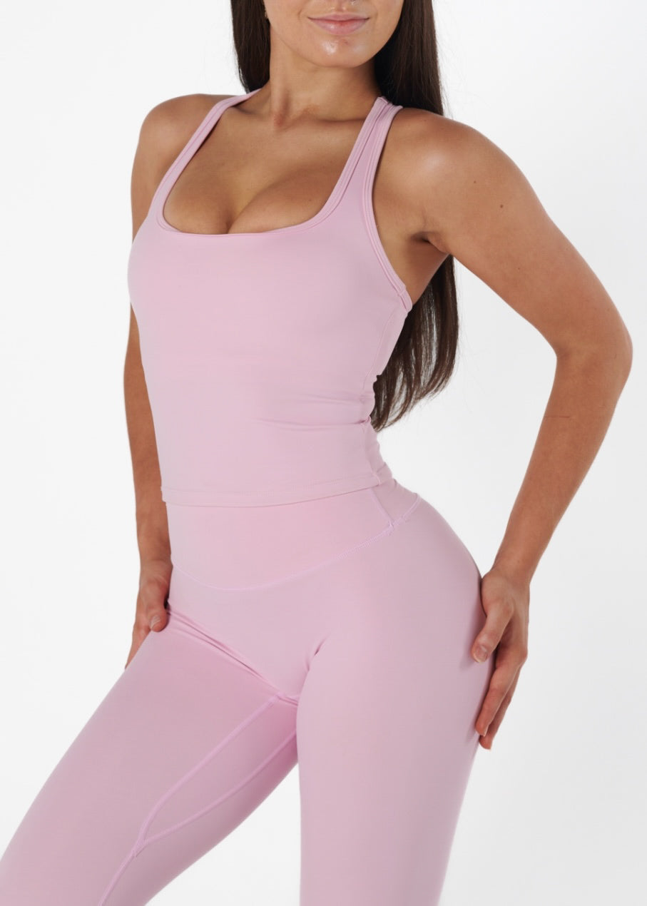 SS RACER  TANK - STRAWBERRY BLUSH