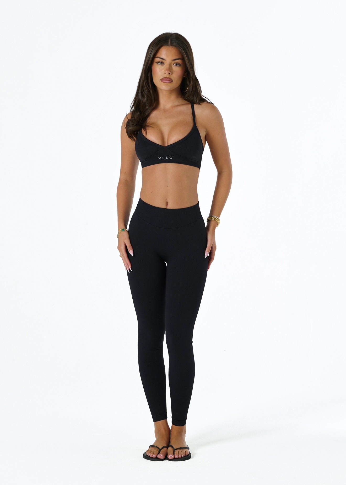 SIGNATURE TRIANGLE BRA - LIQUORICE