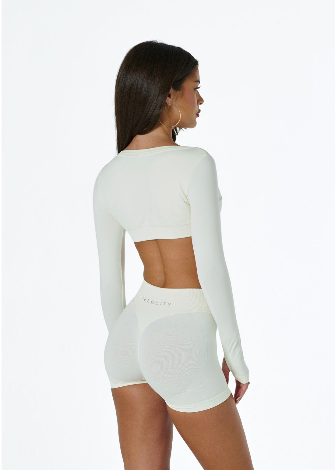 SIGNATURE CROP LONG SLEEVE - VANILLA