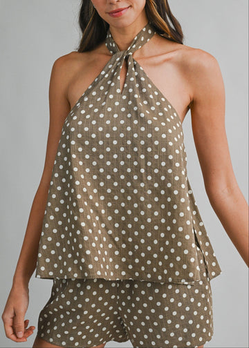 OLIVIA POLKA DOT TOP
