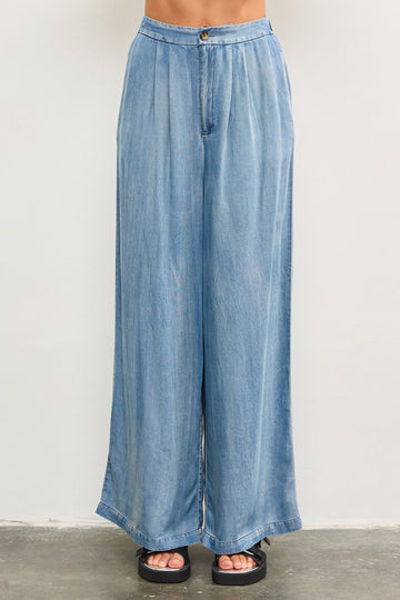 MADDIE DENIM WIDE-LEG PANTS