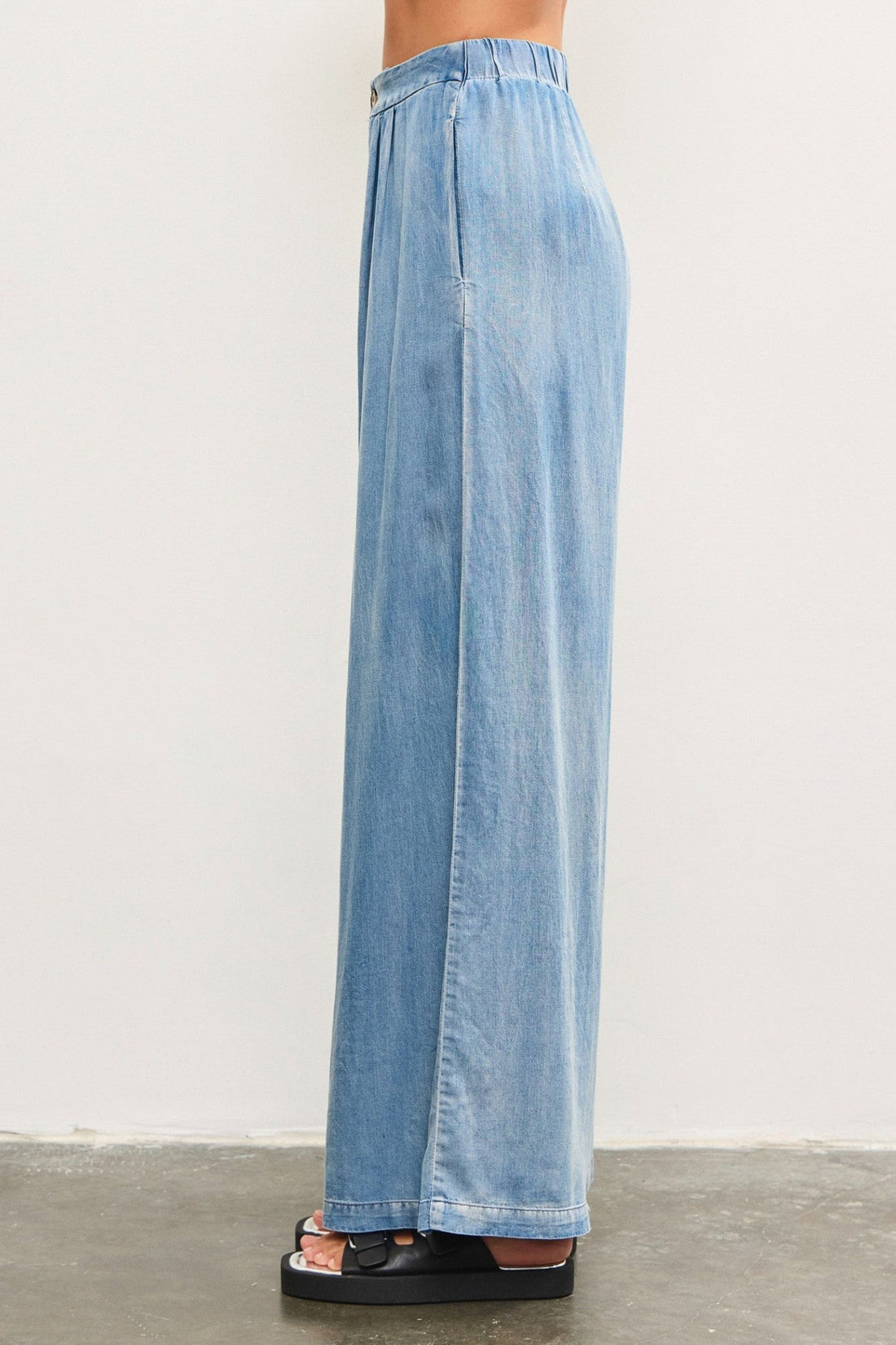 MADDIE DENIM WIDE-LEG PANTS
