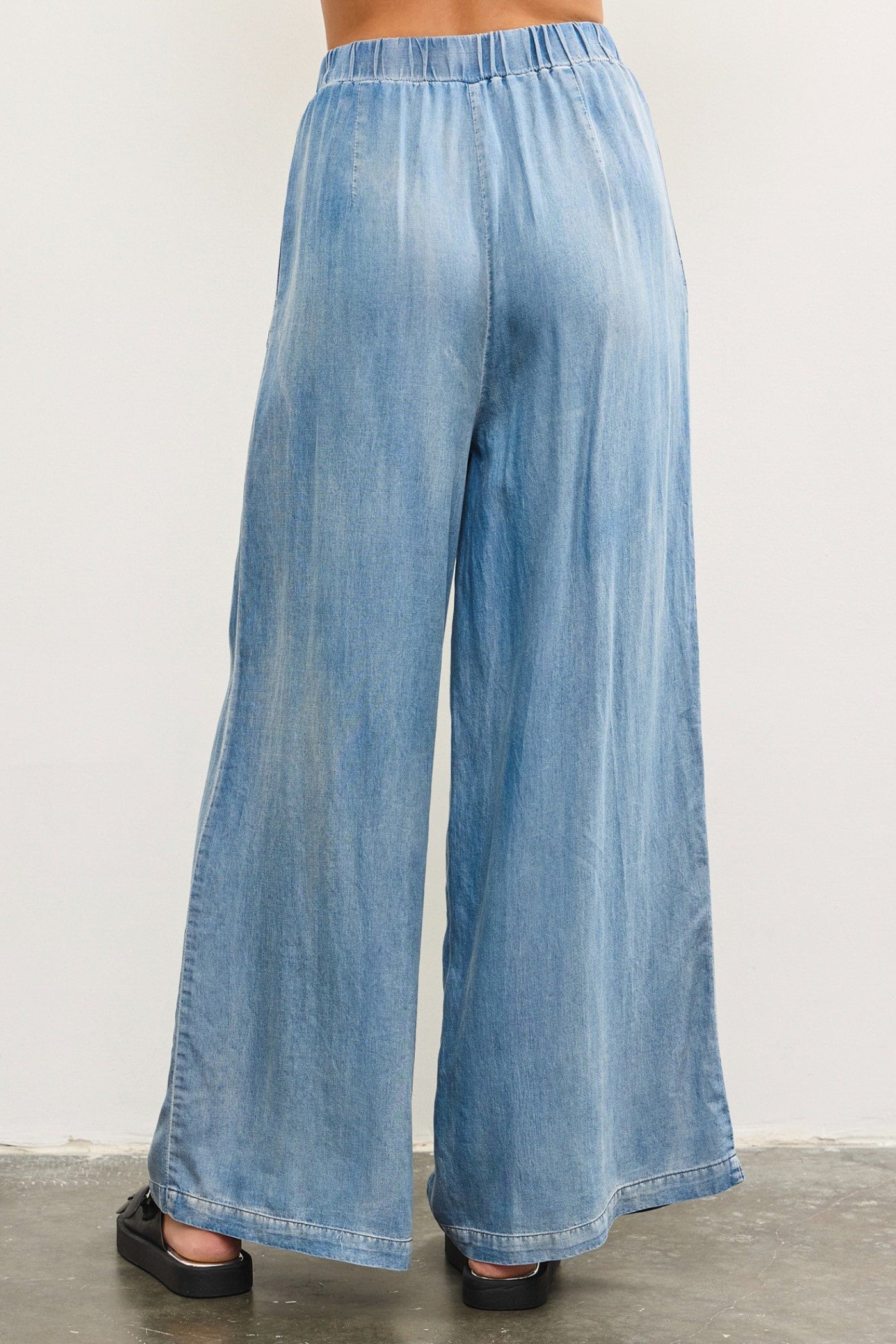 MADDIE DENIM WIDE-LEG PANTS