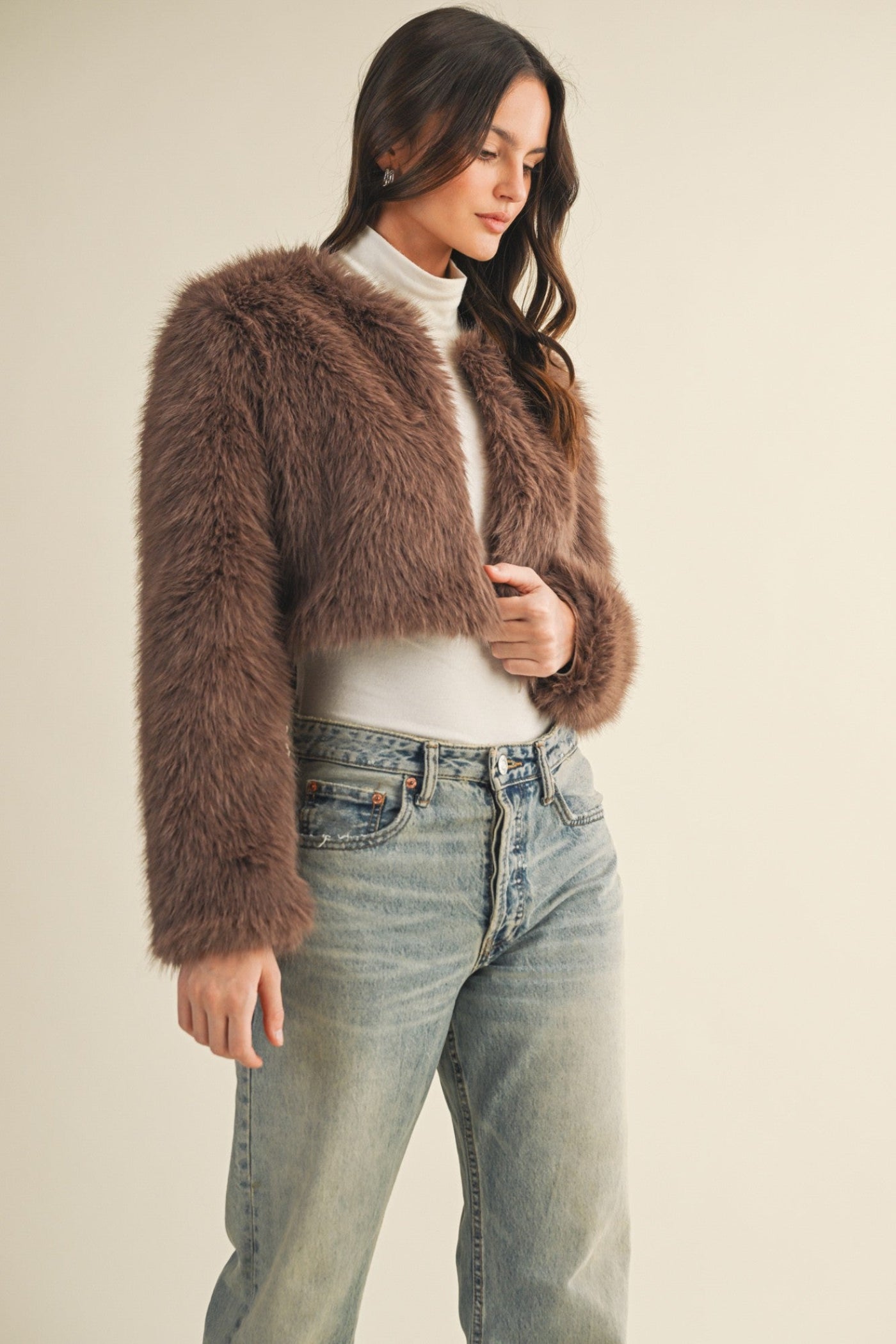 WENDOLYN CROPPED FUR JACKET