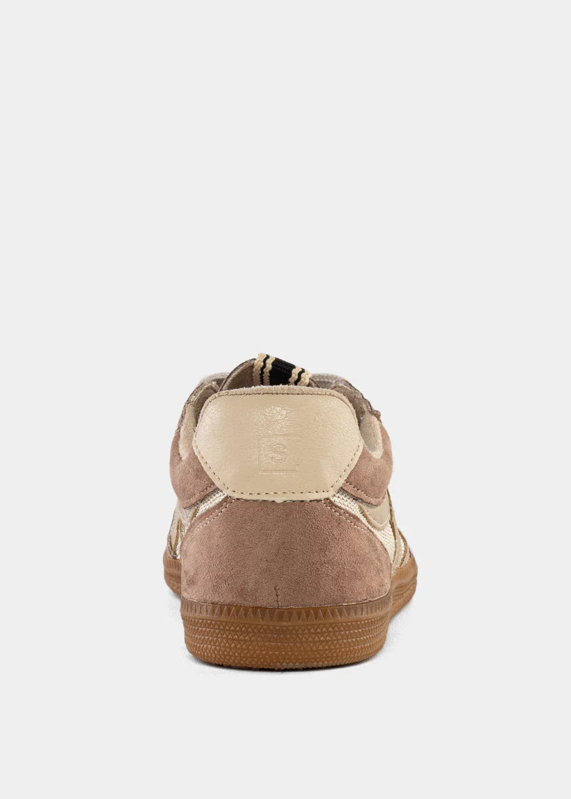 SAHSA TAUPE SUEDE SNEAKERS