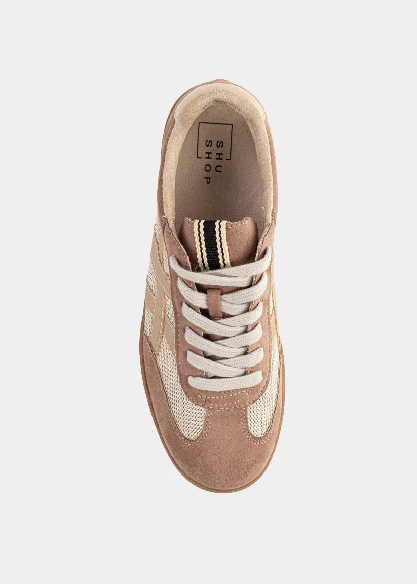 SAHSA TAUPE SUEDE SNEAKERS