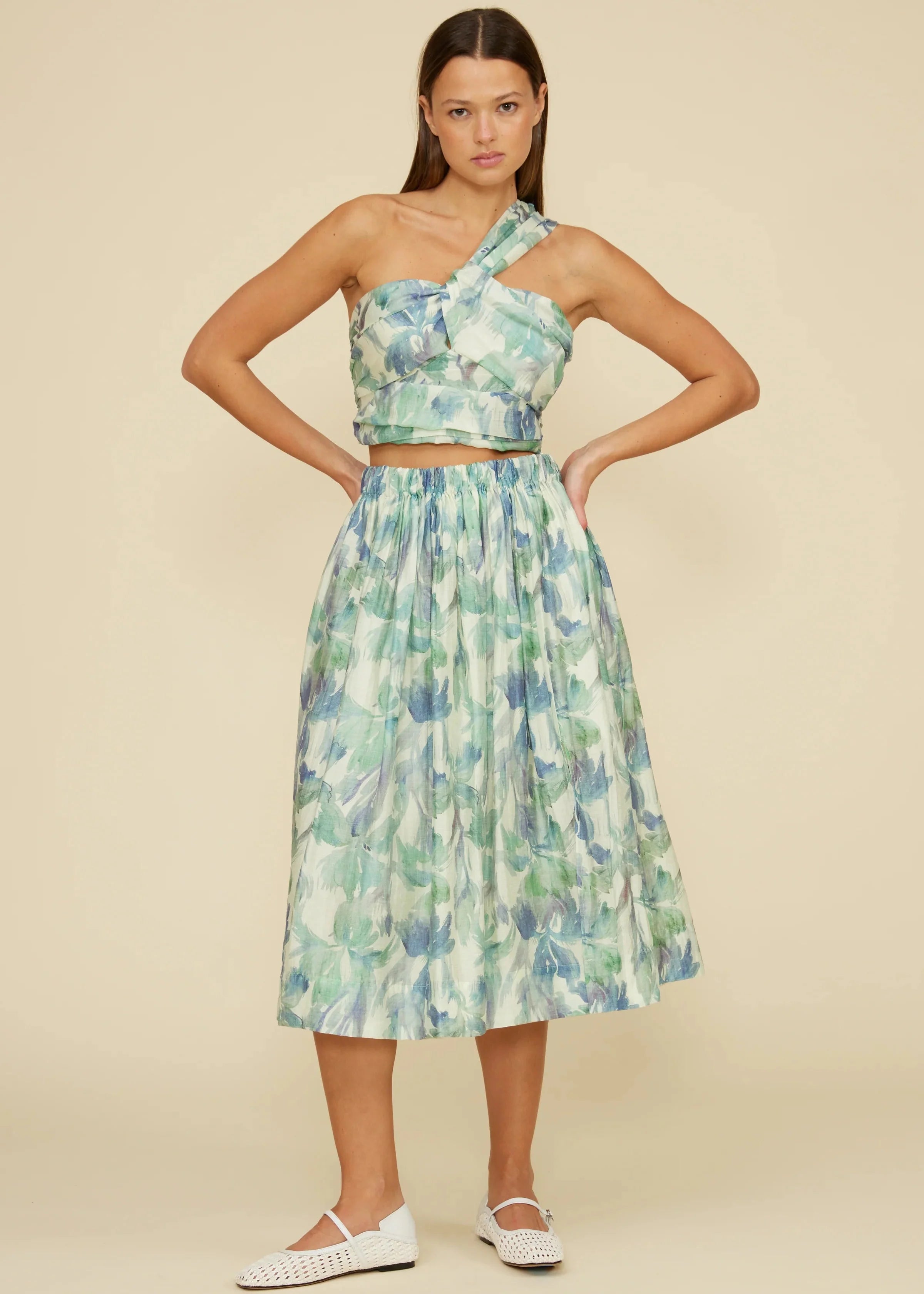 SOPHIA FLORAL MIDI SKIRT