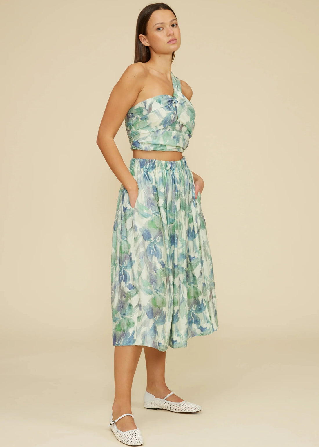 SOPHIA FLORAL MIDI SKIRT