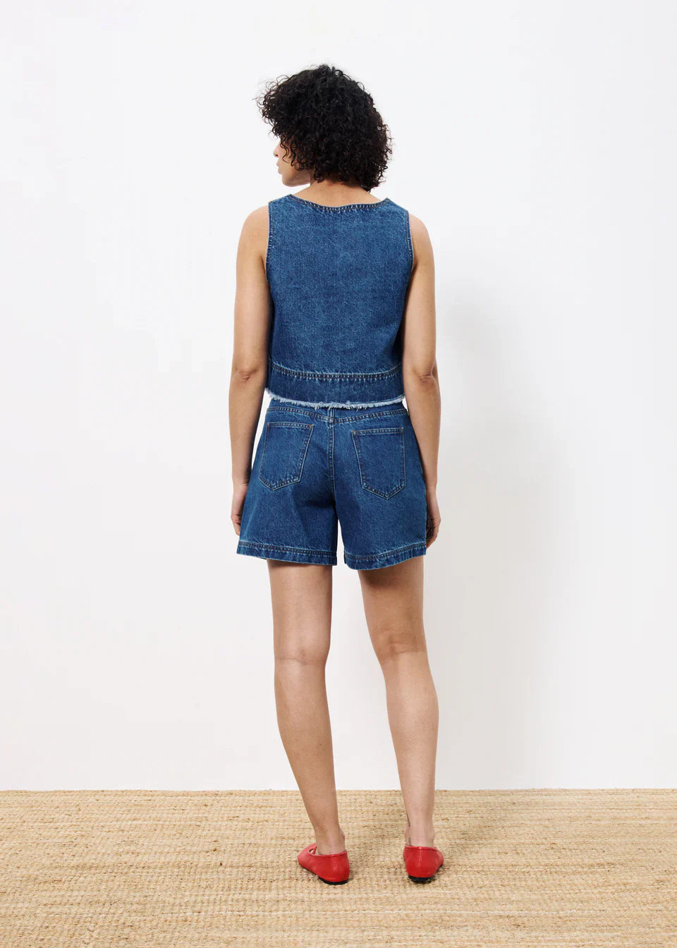 DAFNE DENIM CROP TOP