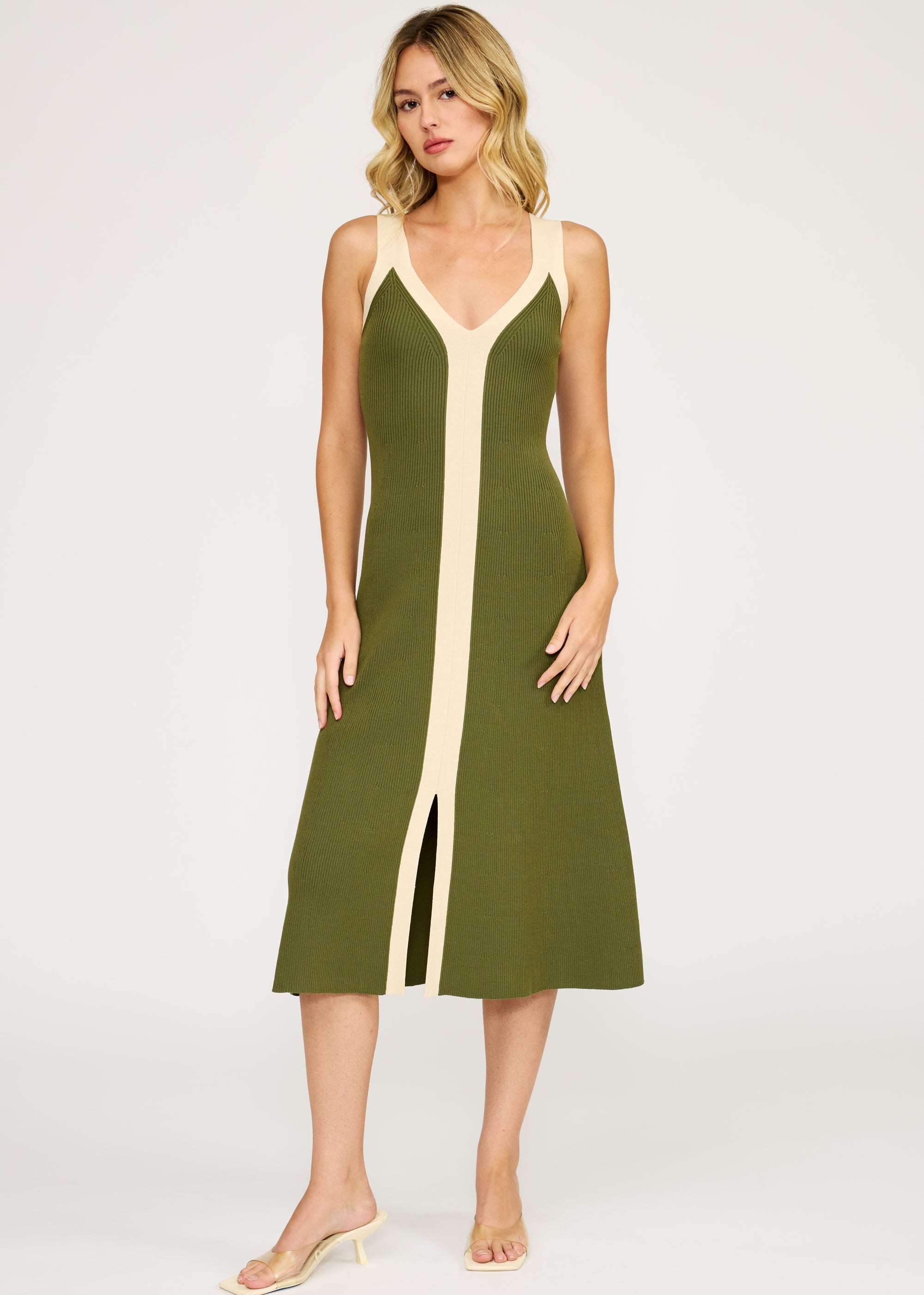 BRIANA CONTRAST MIDI DRESS