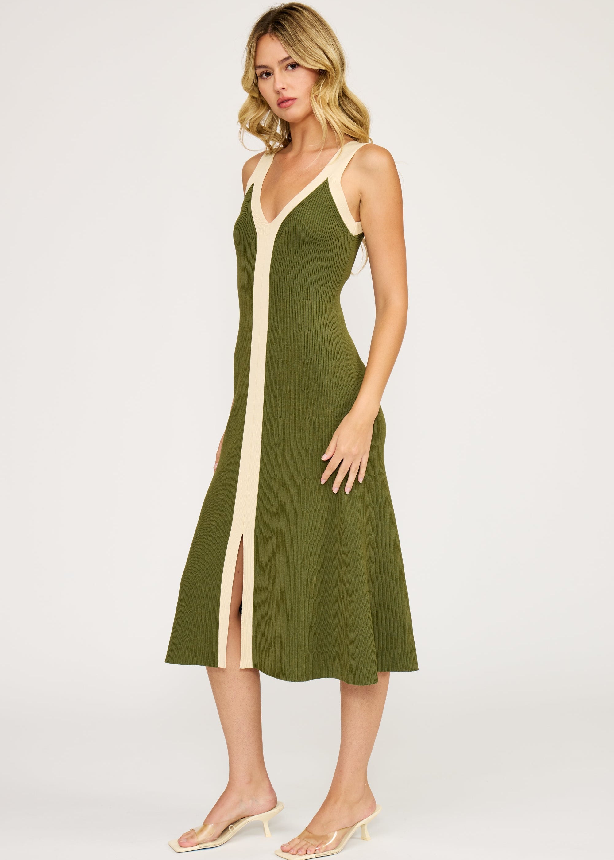BRIANA CONTRAST MIDI DRESS