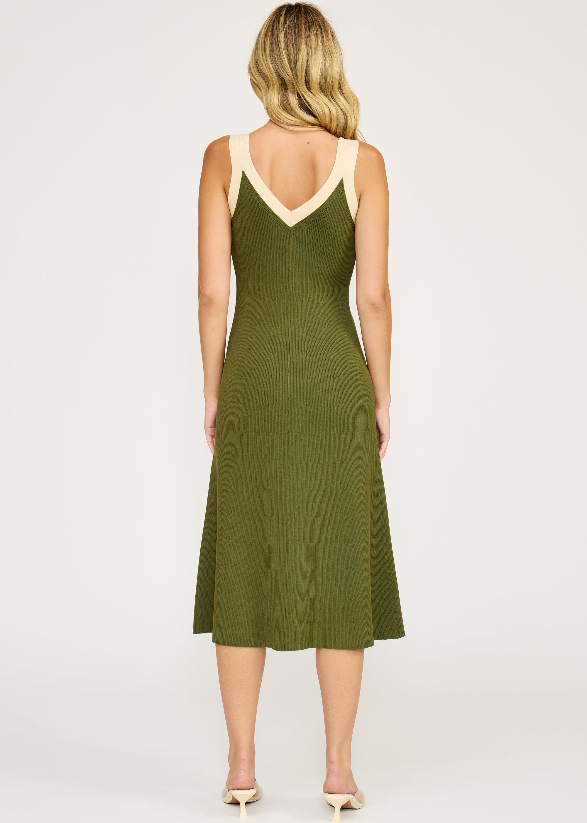 BRIANA CONTRAST MIDI DRESS